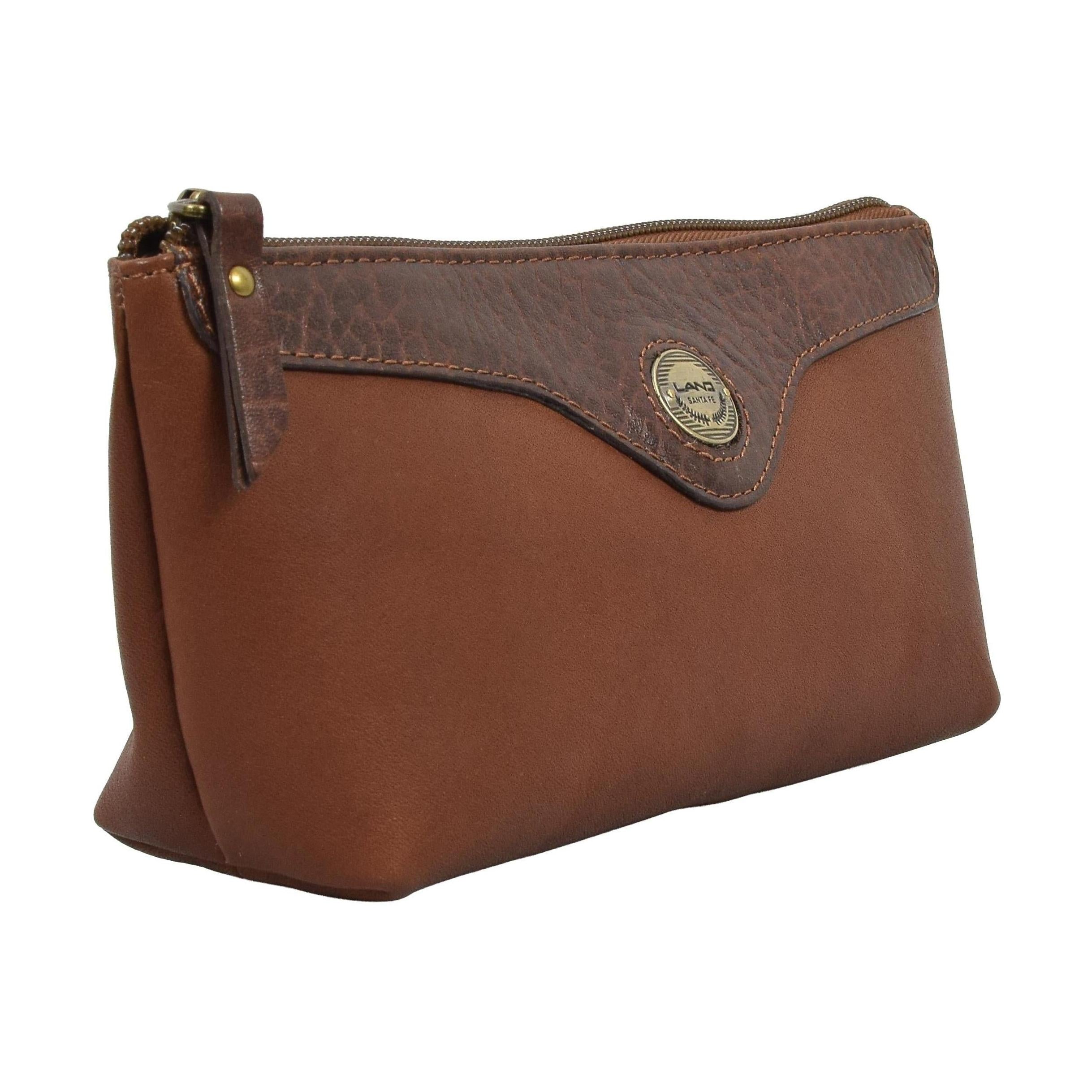 Zippered Cosmetic Case, Cosmetic Pouch | LAND Leather Goods