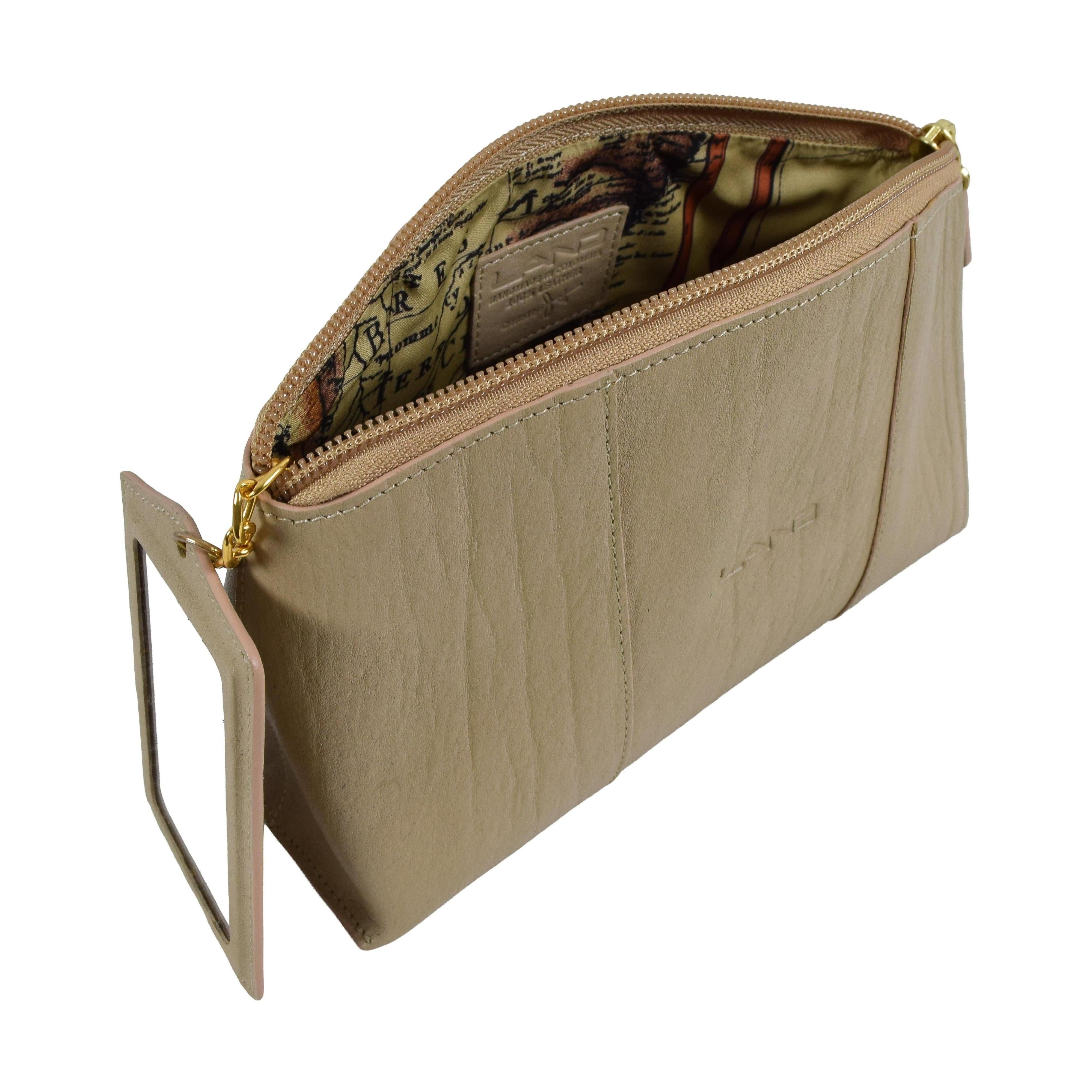 Cosmetic Pouch With Mirror, Cosmetic Pouch | LAND Leather Goods