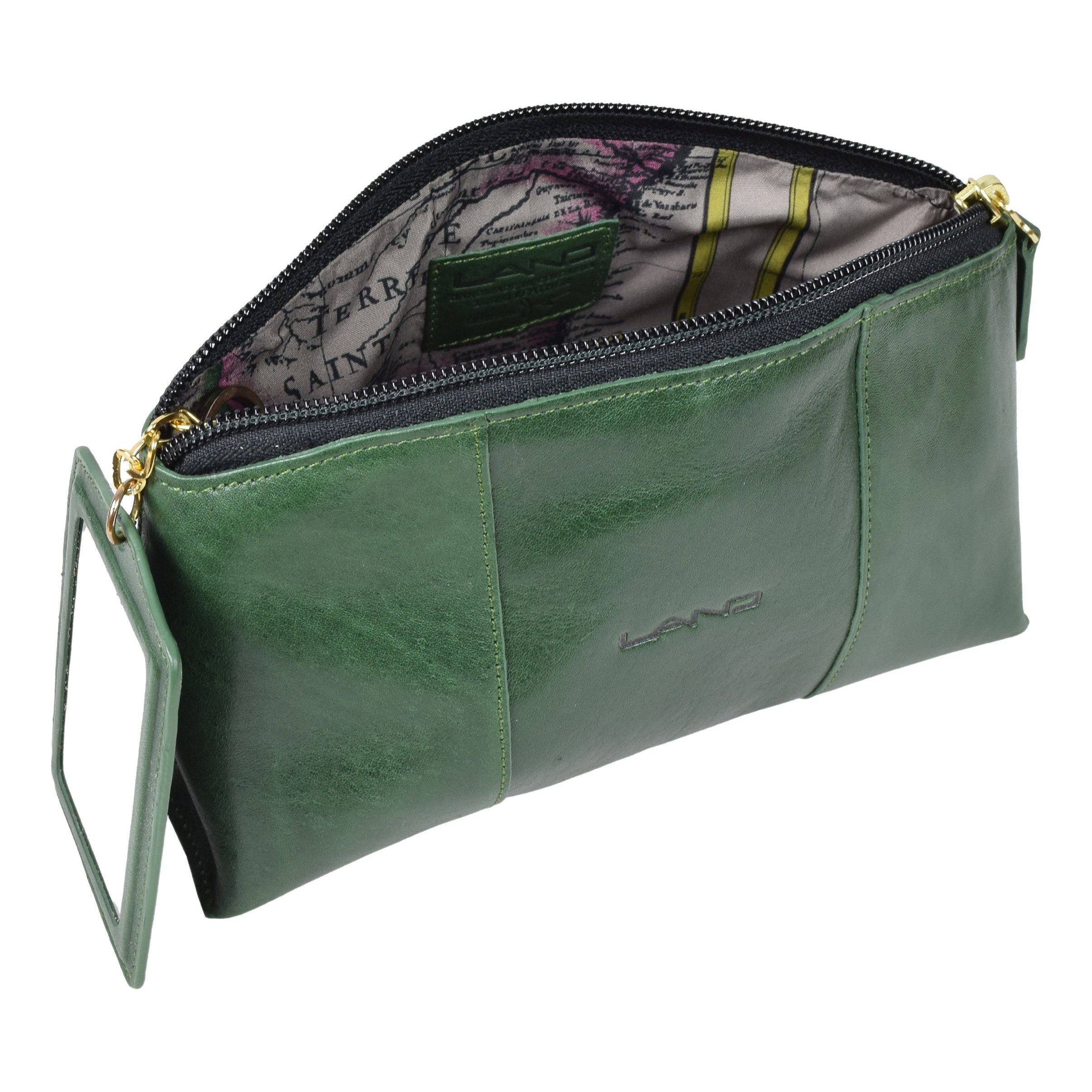 Cosmetic Pouch With Mirror, Cosmetic Pouch | LAND Leather Goods
