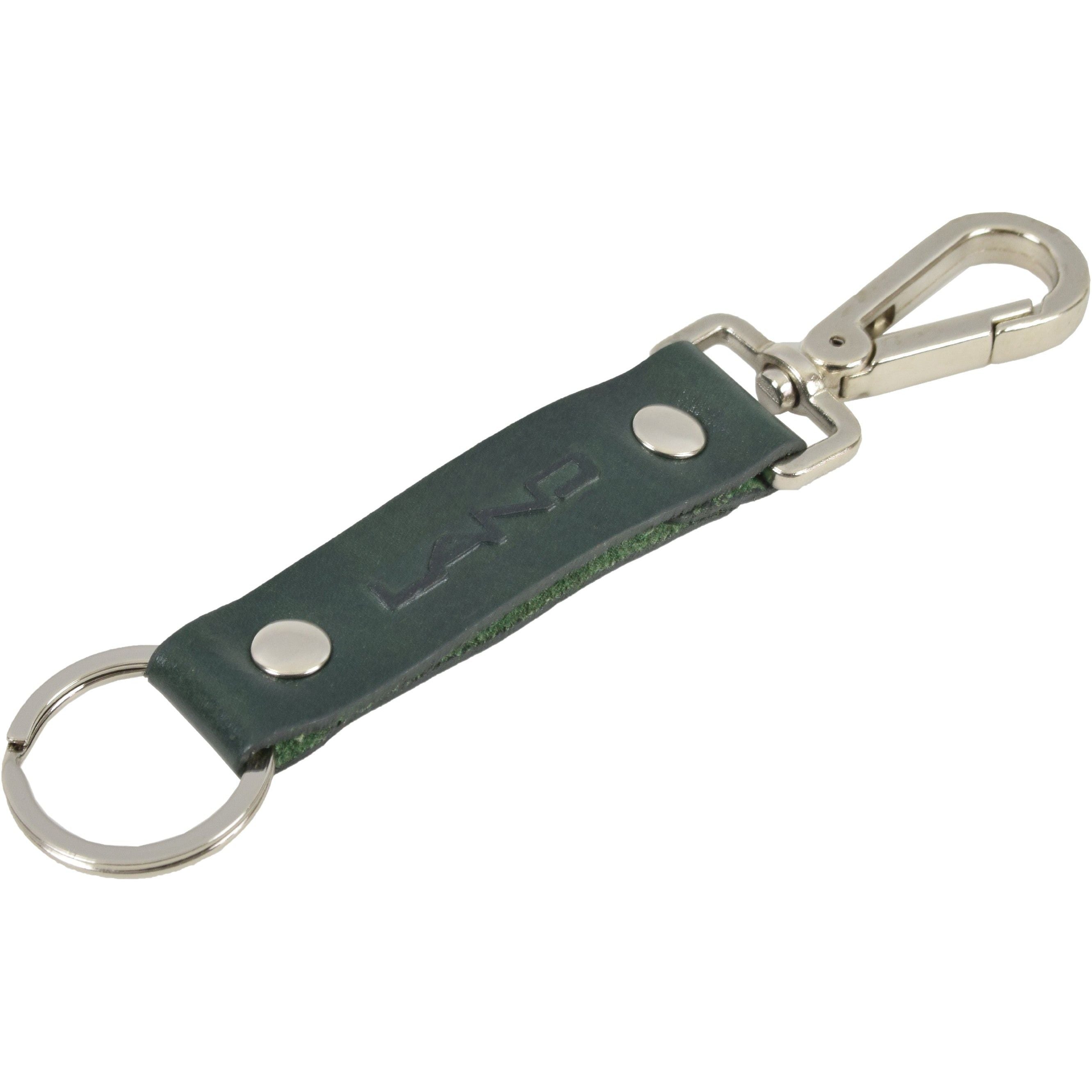 Silver Leather Key Ring, Key Ring | LAND Leather Goods
