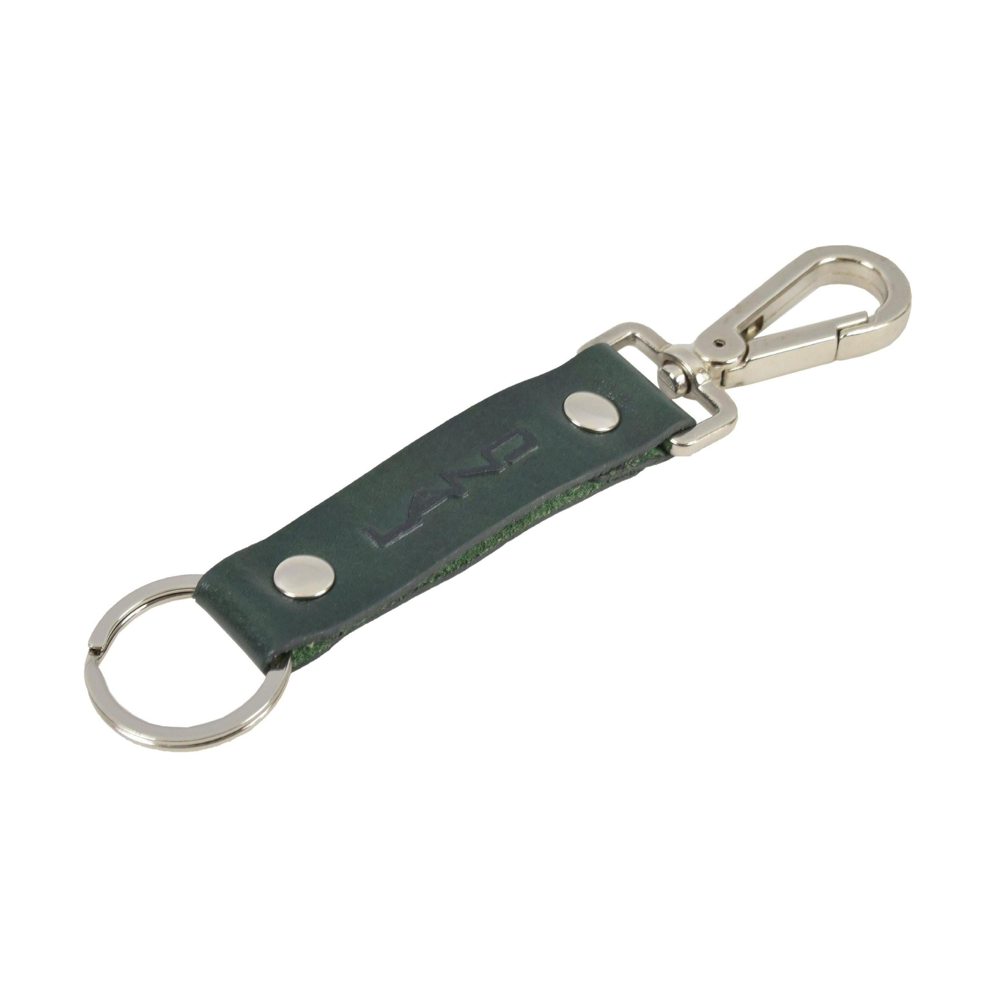 Silver Leather Key Ring, Key Ring | LAND Leather Goods
