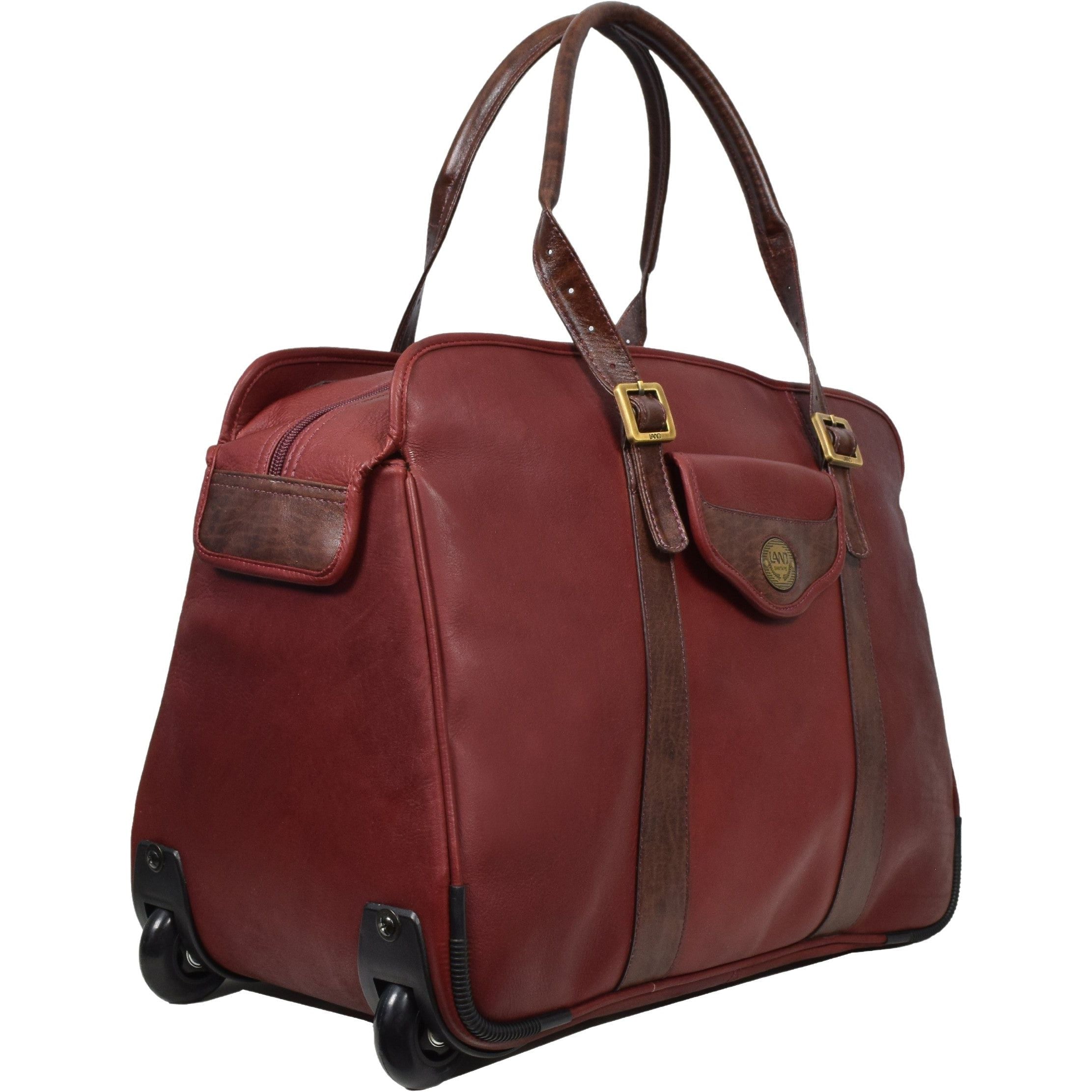 Rolling Weekender, Wheeled Luggage | LAND Leather Goods