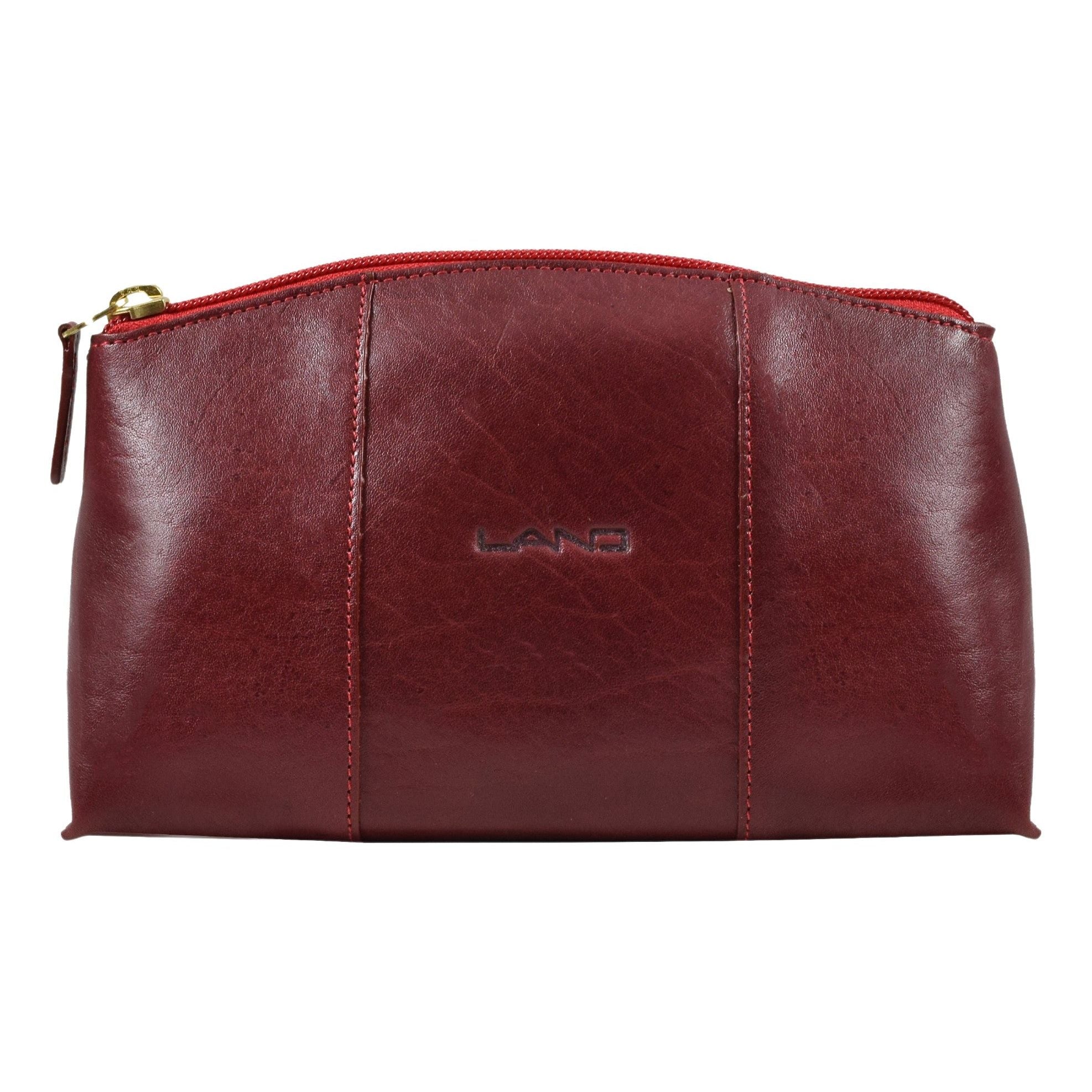 Cosmetic Pouch With Mirror, Cosmetic Pouch | LAND Leather Goods