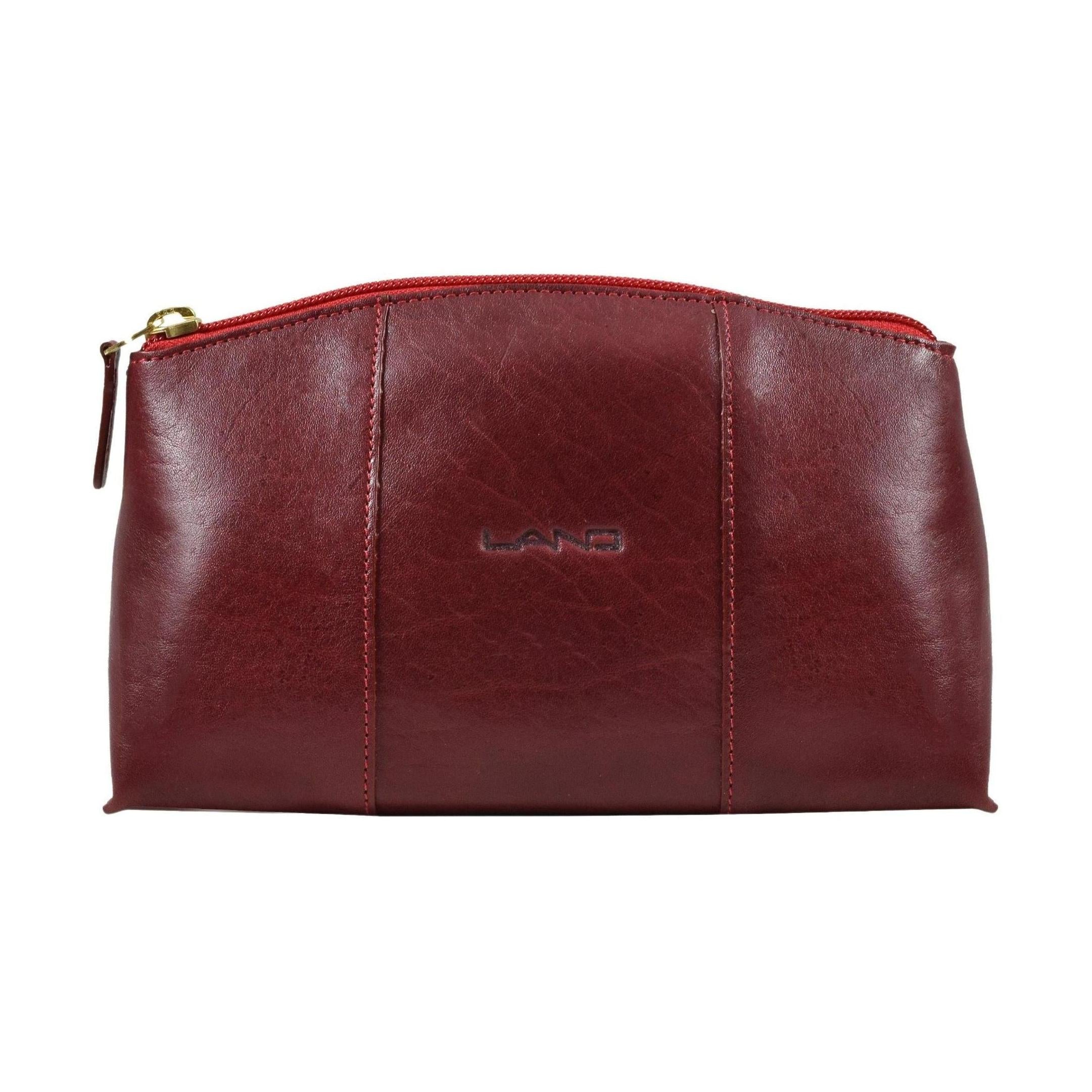 Cosmetic Pouch With Mirror, Cosmetic Pouch | LAND Leather Goods