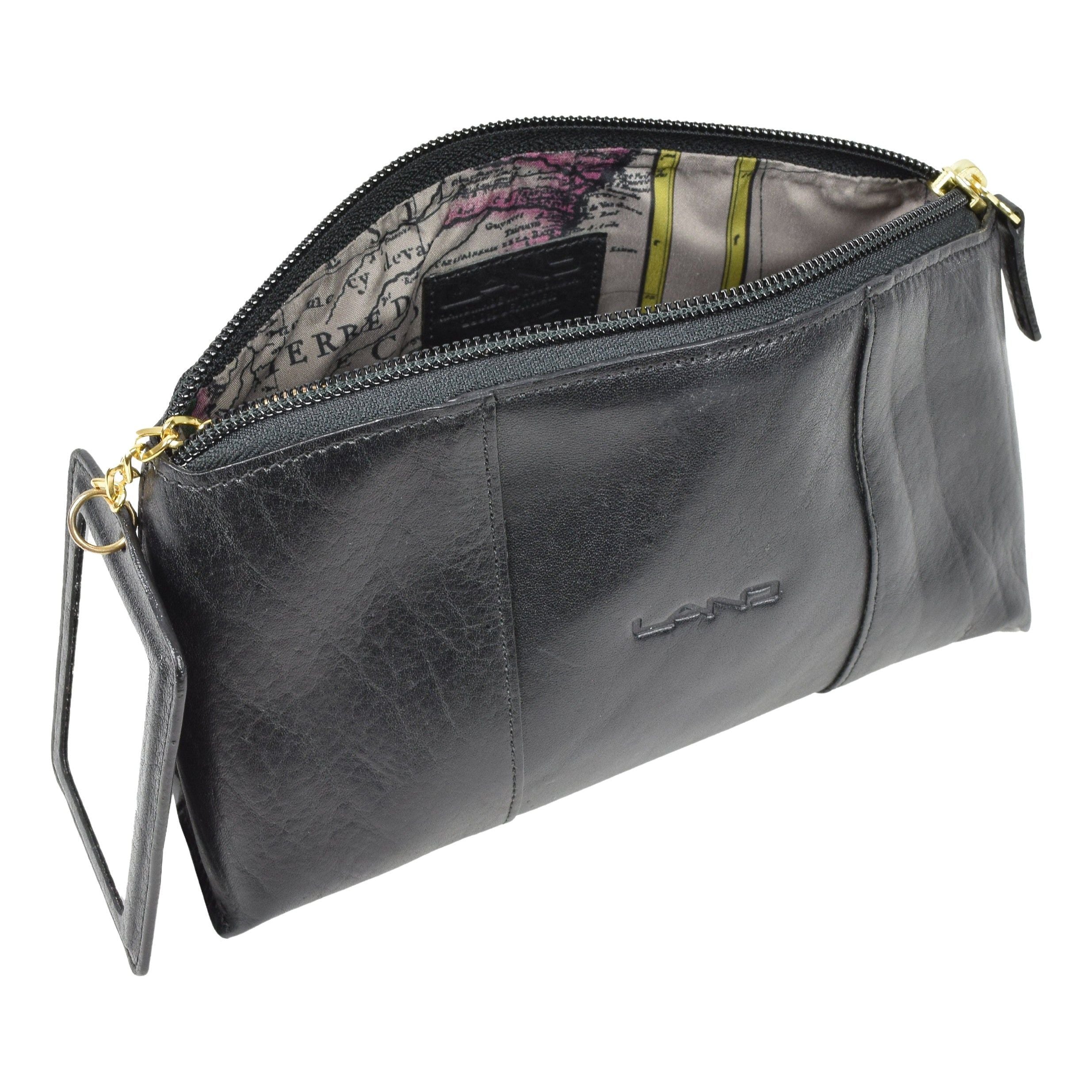 Cosmetic Pouch With Mirror, Cosmetic Pouch | LAND Leather Goods