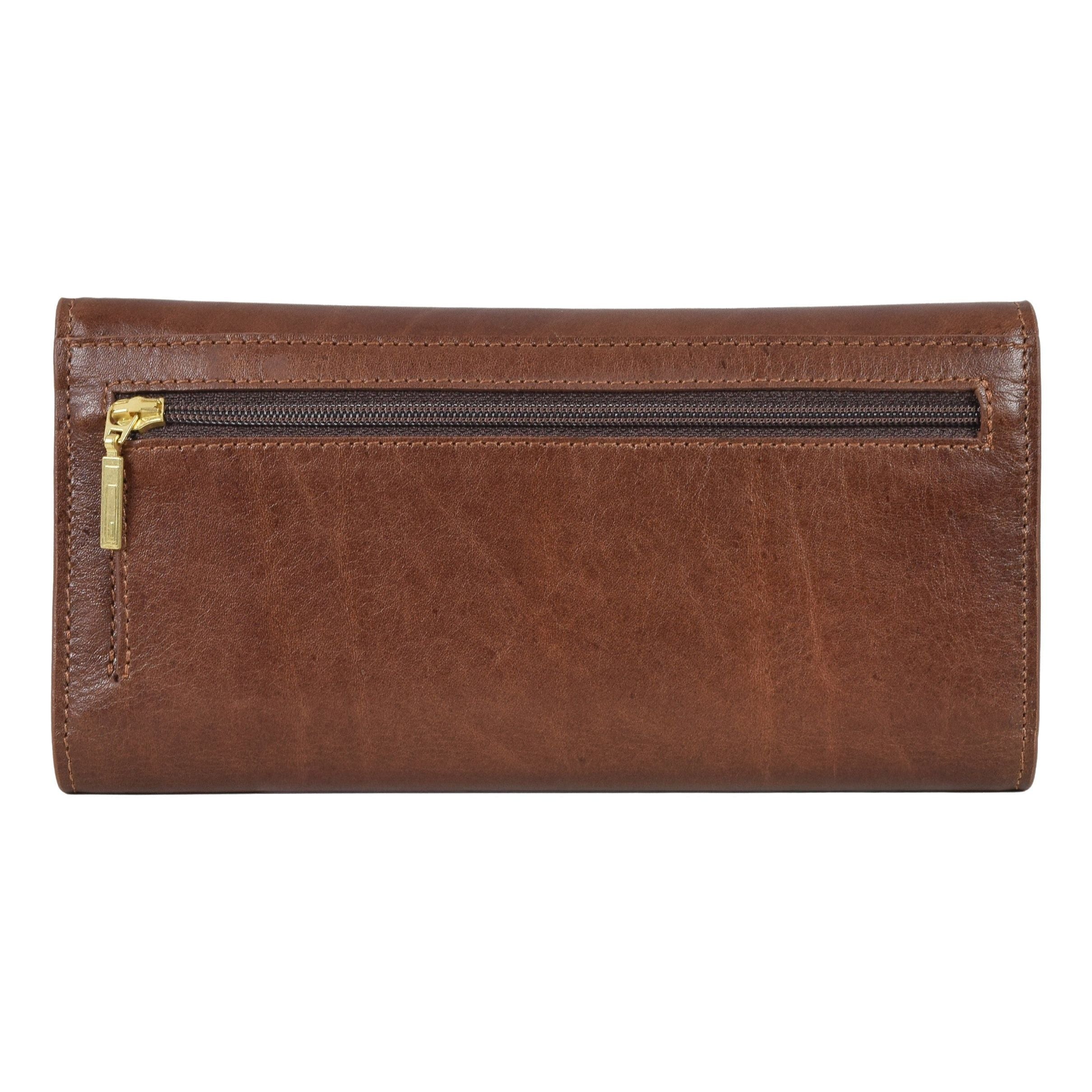 Three Leaf Ladies Wallet, Wallet | LAND Leather Goods