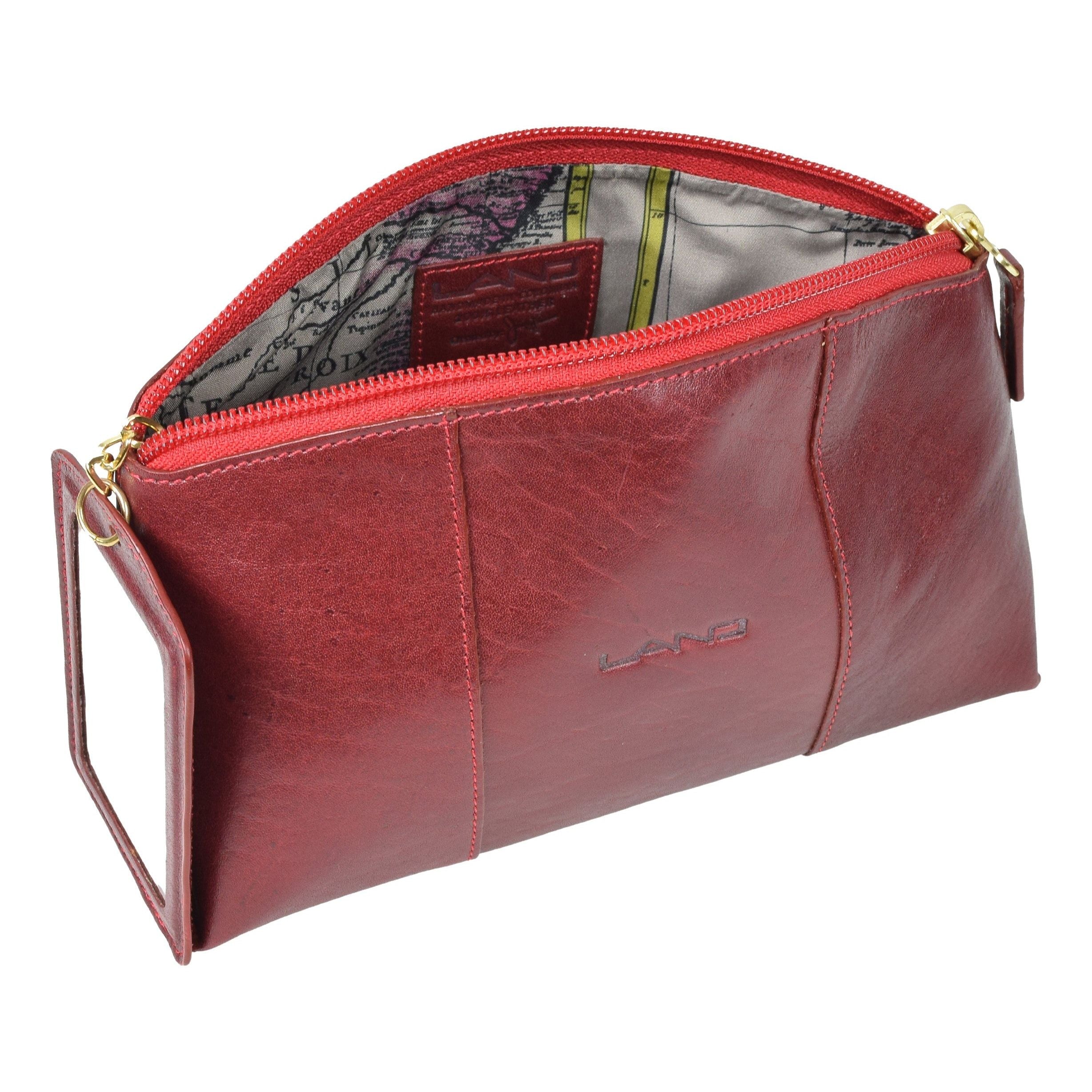 Cosmetic Pouch With Mirror, Cosmetic Pouch | LAND Leather Goods