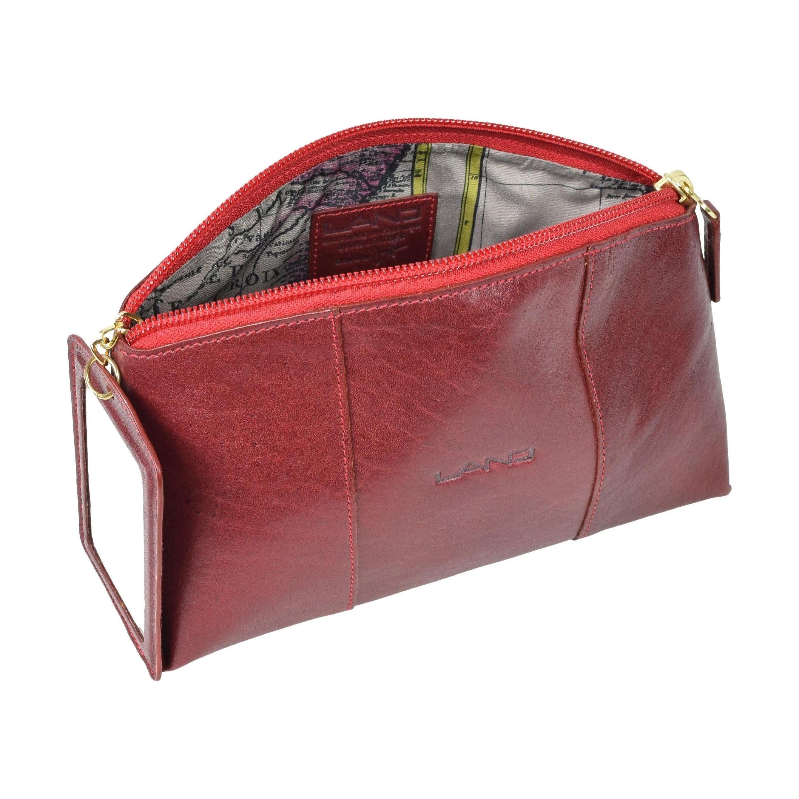 Cosmetic Pouch With Mirror, Cosmetic Pouch | LAND Leather Goods