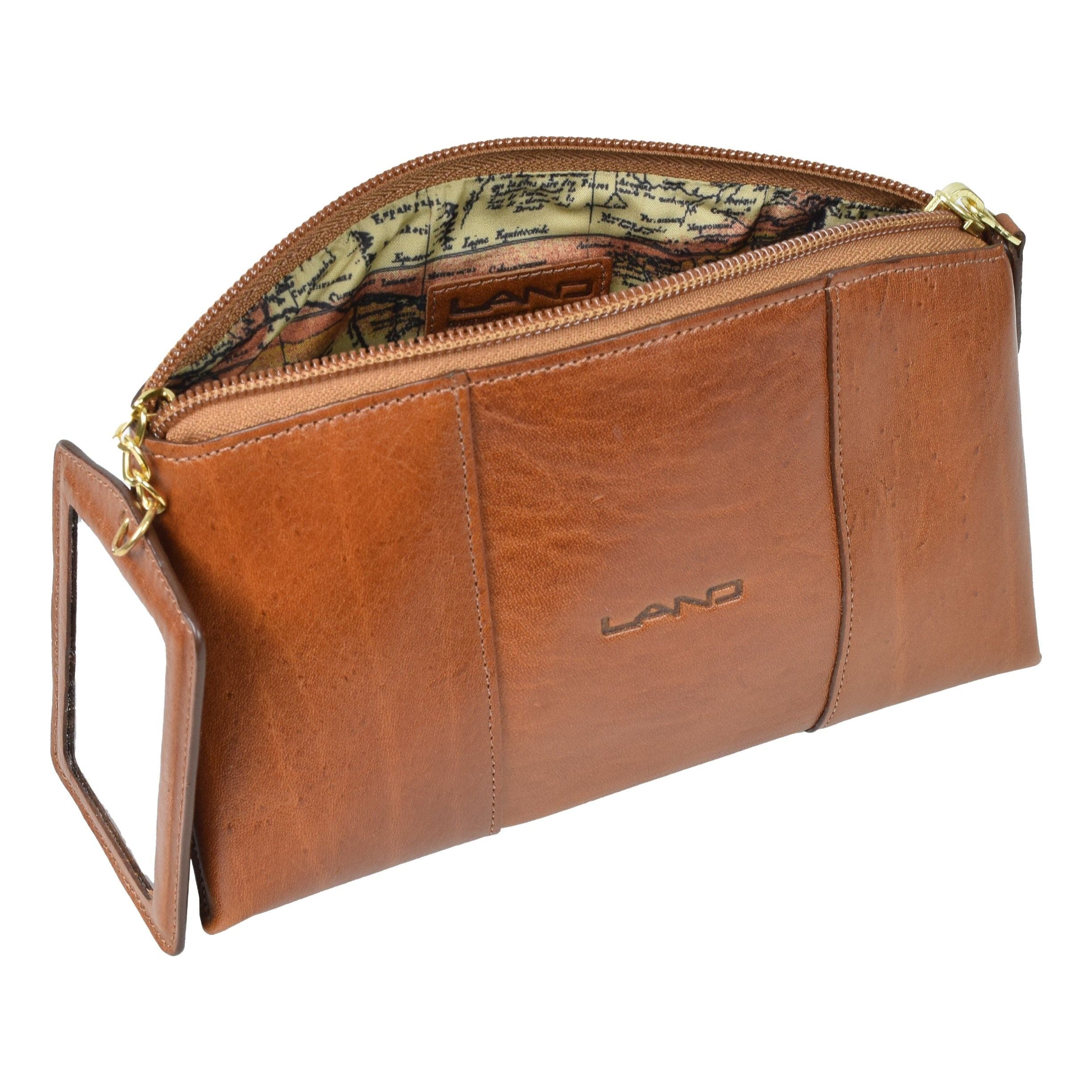 Cosmetic Pouch With Mirror, Cosmetic Pouch | LAND Leather Goods