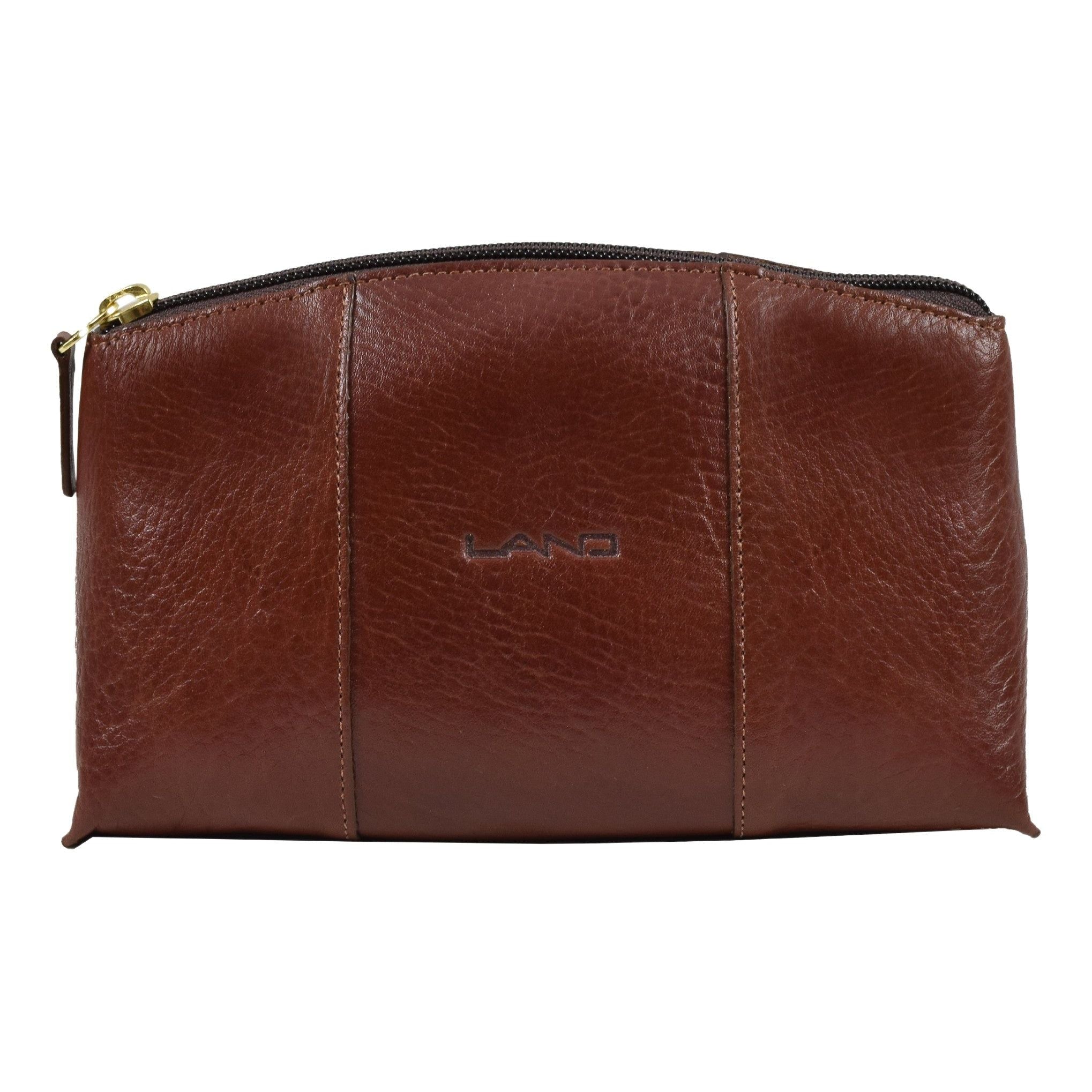 Cosmetic Pouch With Mirror, Cosmetic Pouch | LAND Leather Goods