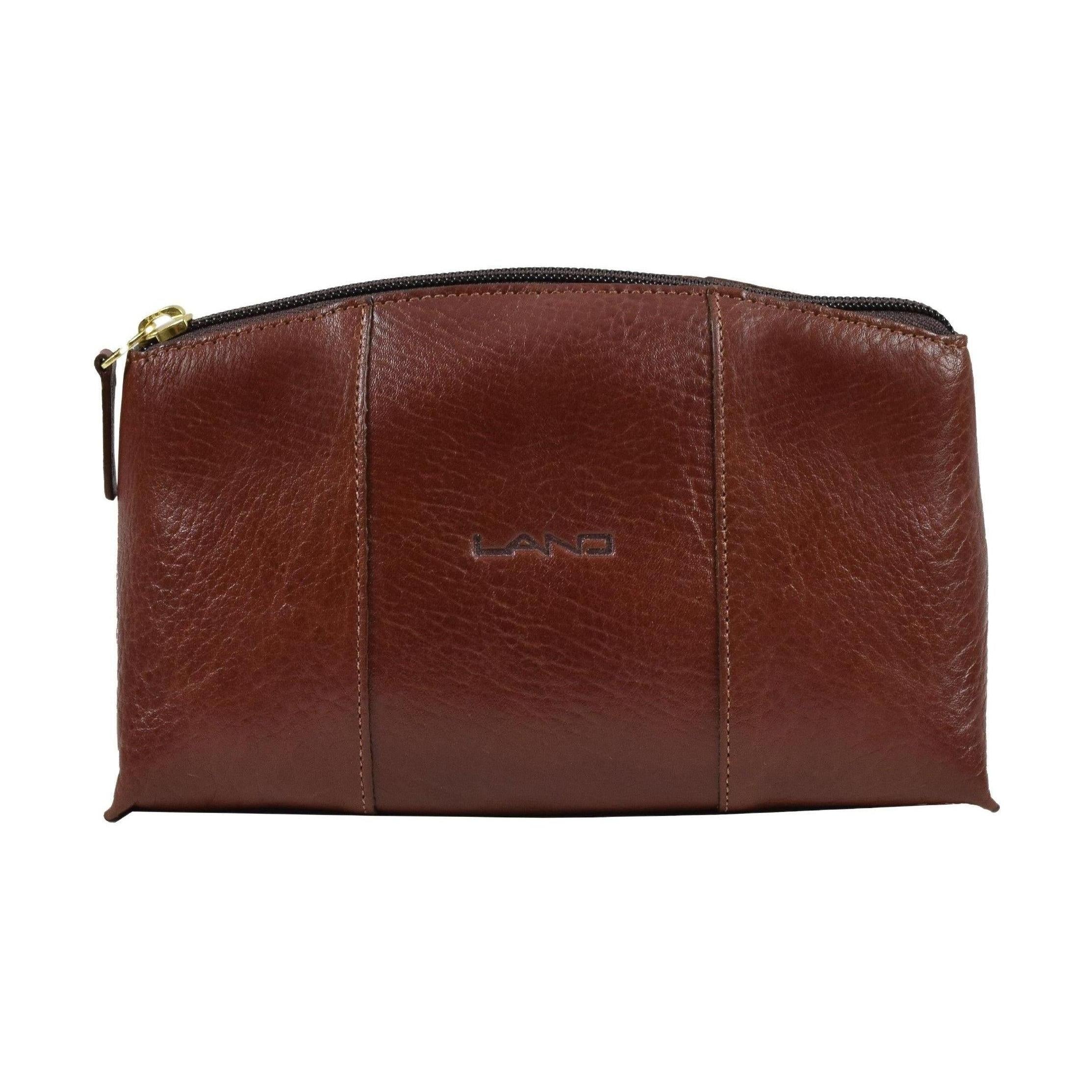 Cosmetic Pouch With Mirror, Cosmetic Pouch | LAND Leather Goods