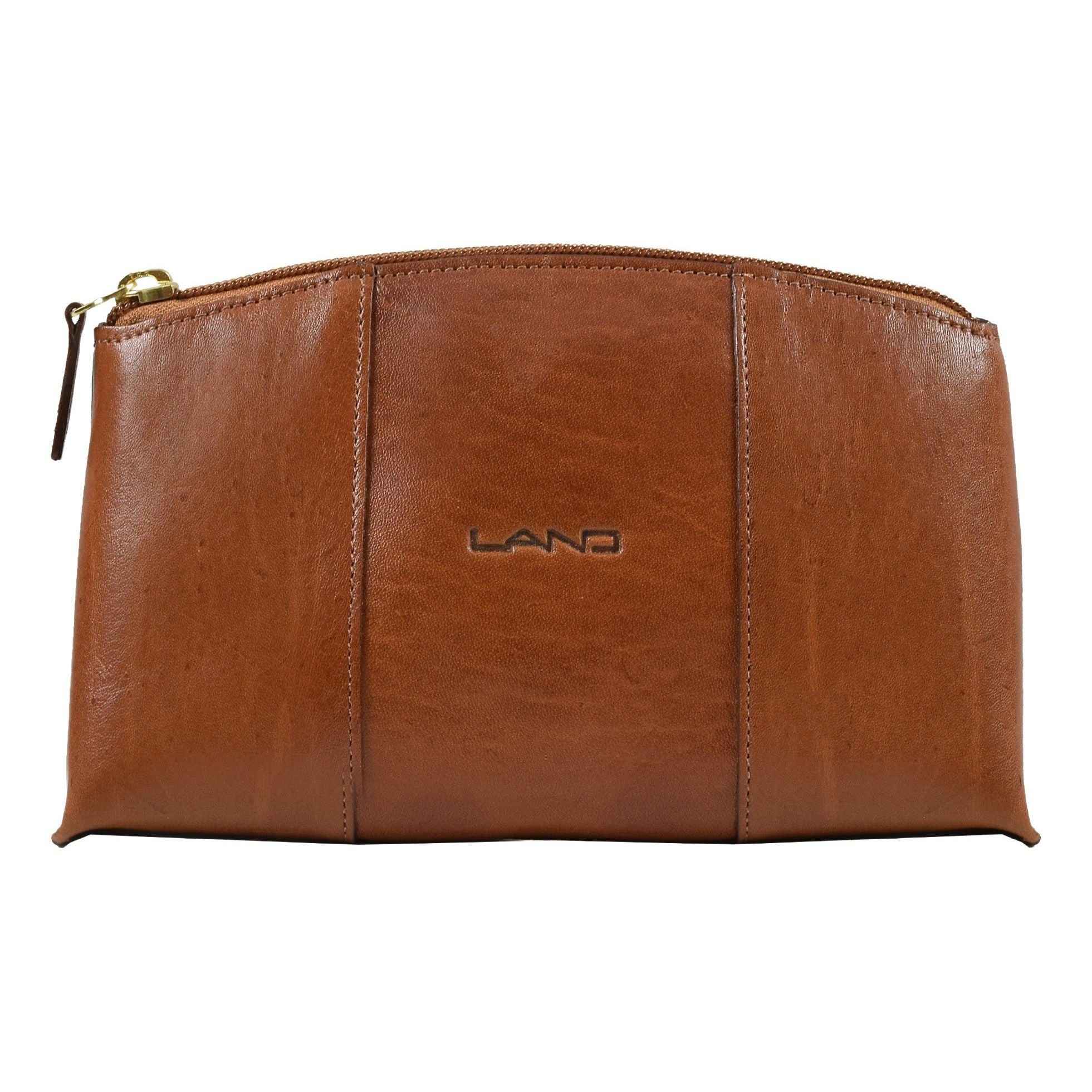 Cosmetic Pouch With Mirror, Cosmetic Pouch | LAND Leather Goods