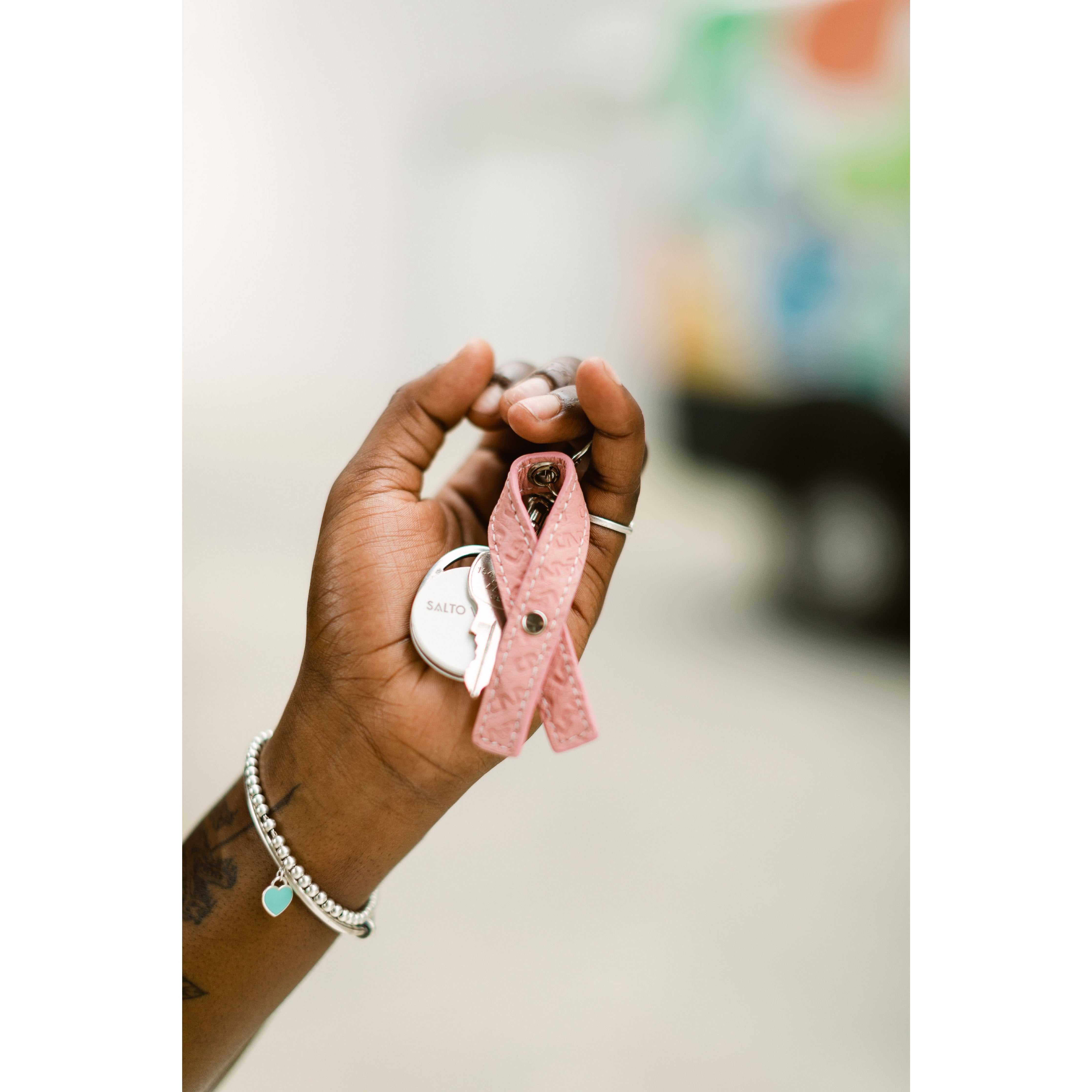 Breast Cancer Awareness Key Ring - LAND Leather Goods