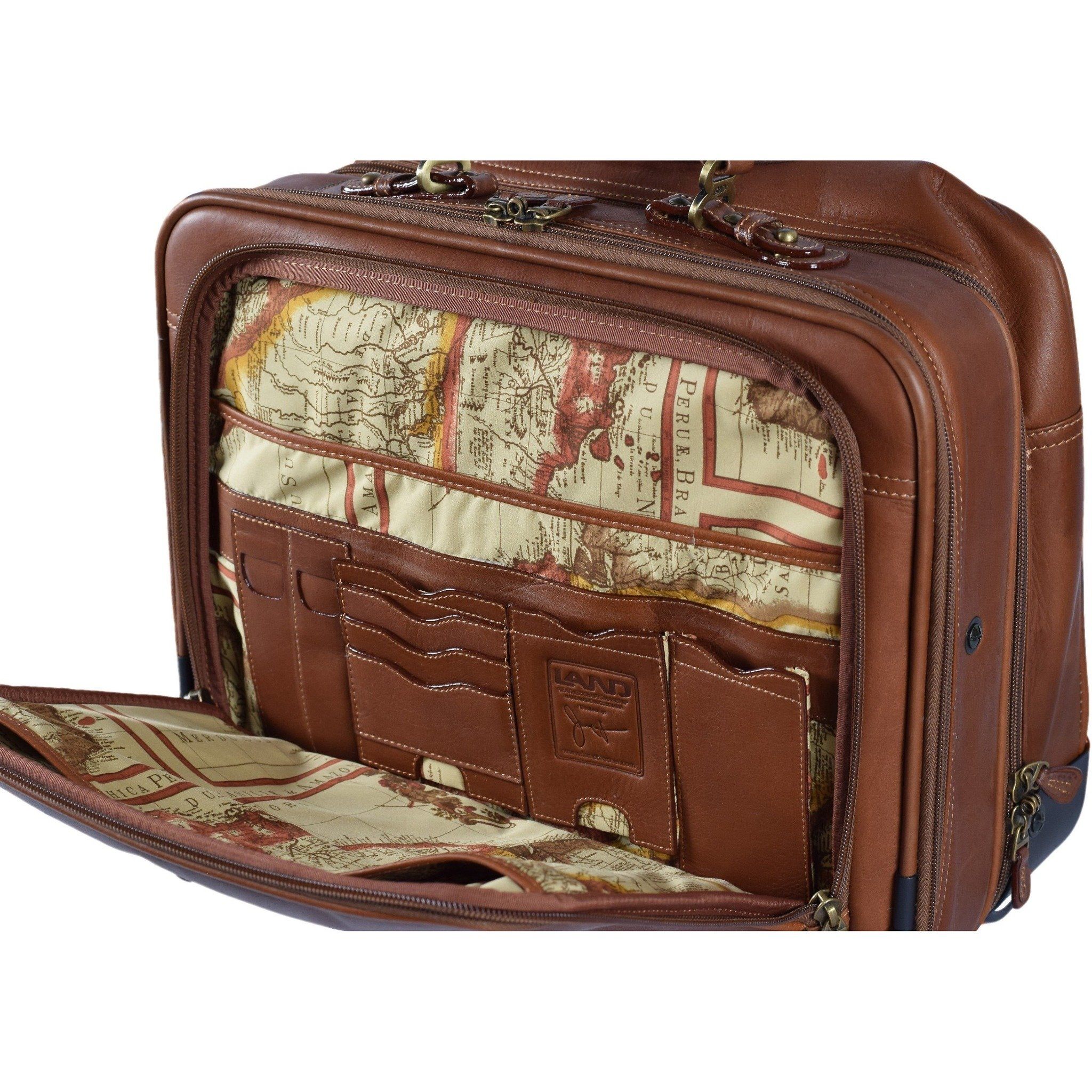 Santa Fe Wheeled Briefcase, Briefcase | LAND Leather