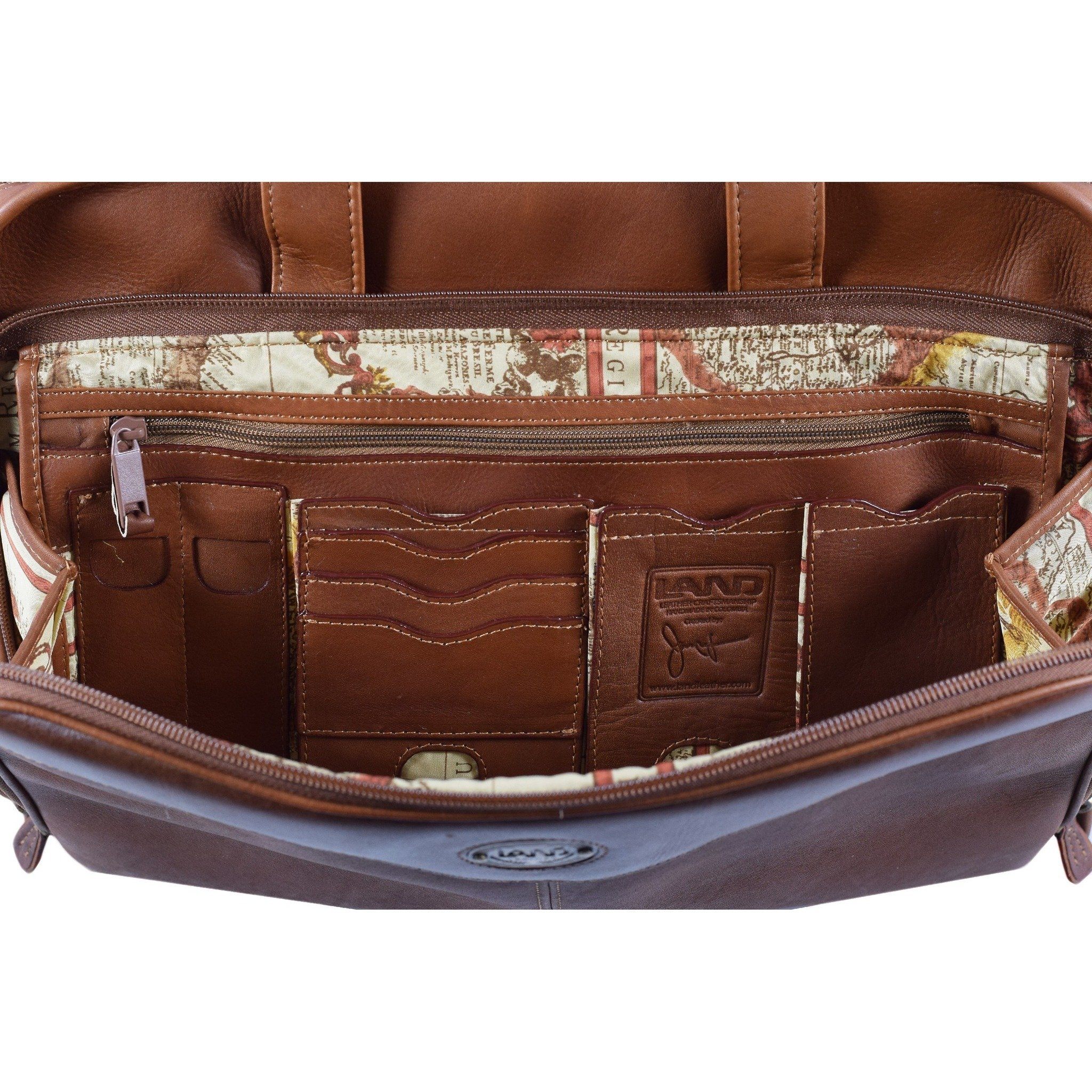 Santa Fe Slim Day Brief, Briefcase | LAND Leather
