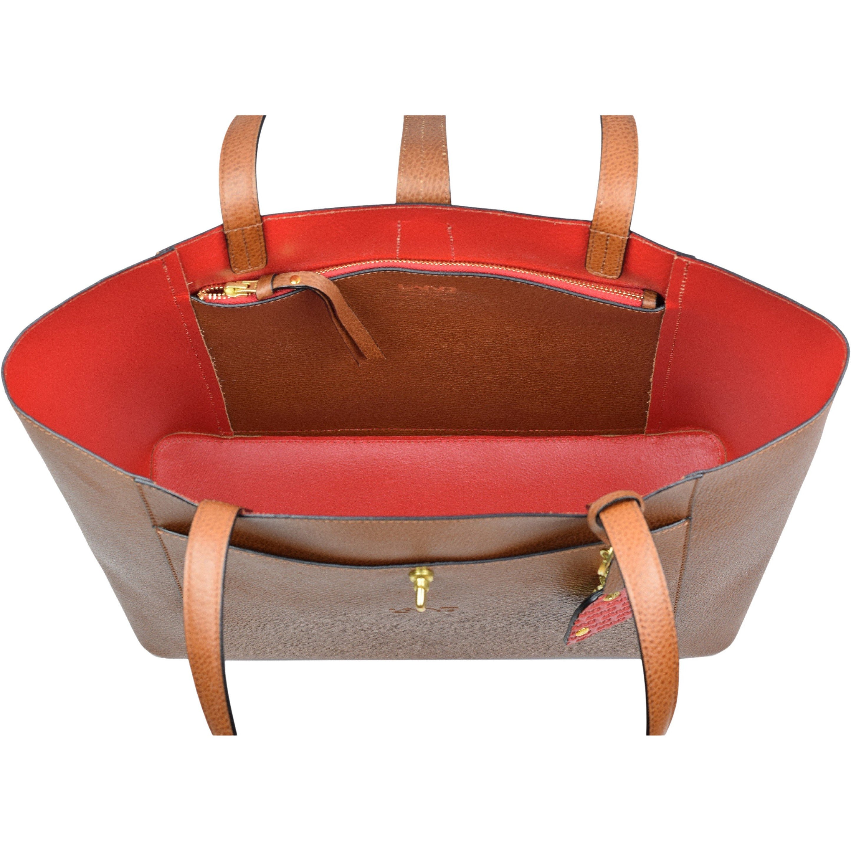 Bisenzio Ruby Shopper - LAND Leather Goods