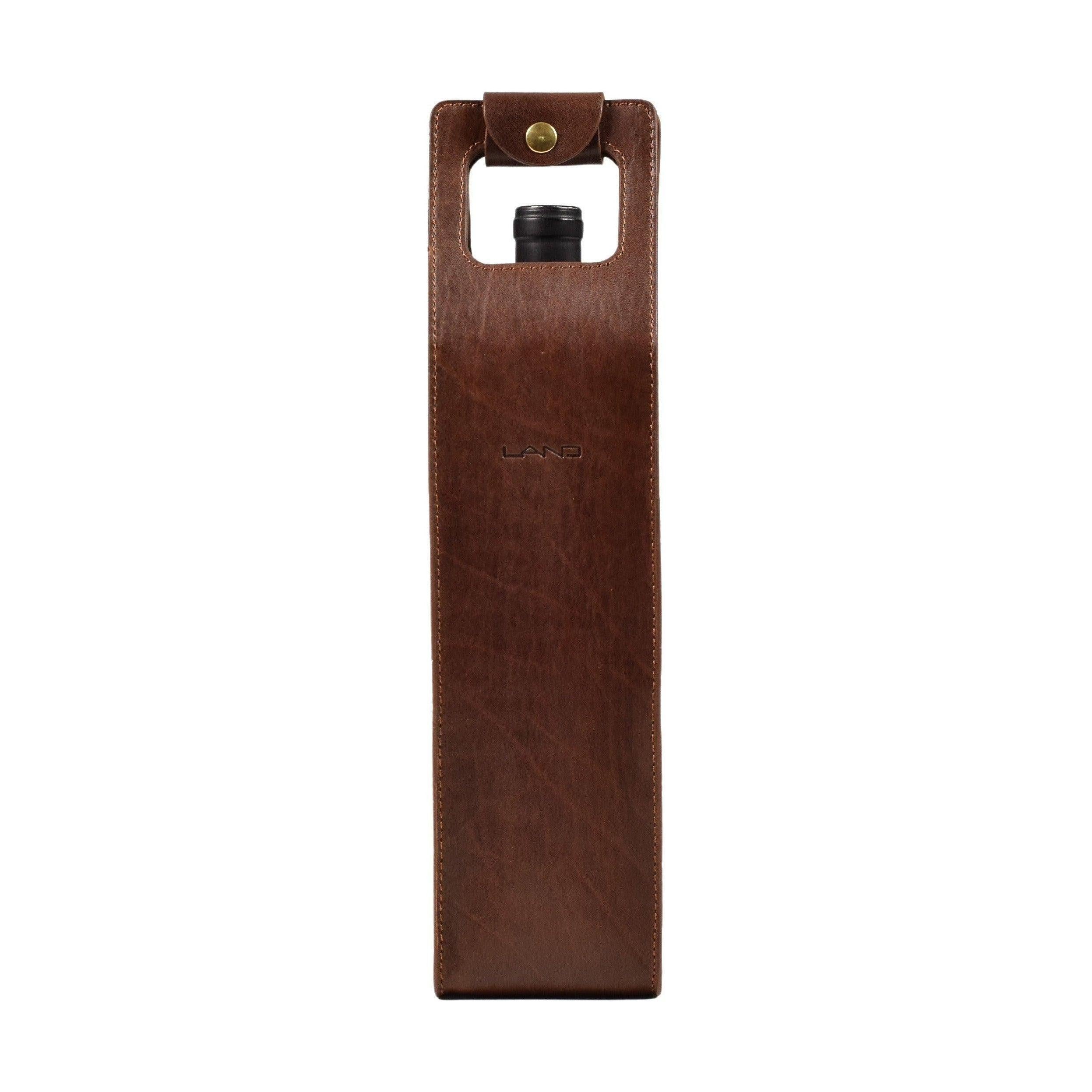 Limited Wine Bottle Tote - LAND Leather Goods