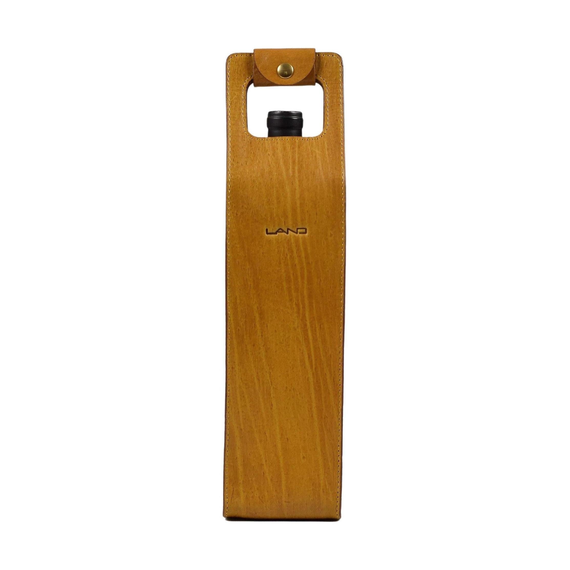 Limited Wine Bottle Tote - LAND Leather Goods