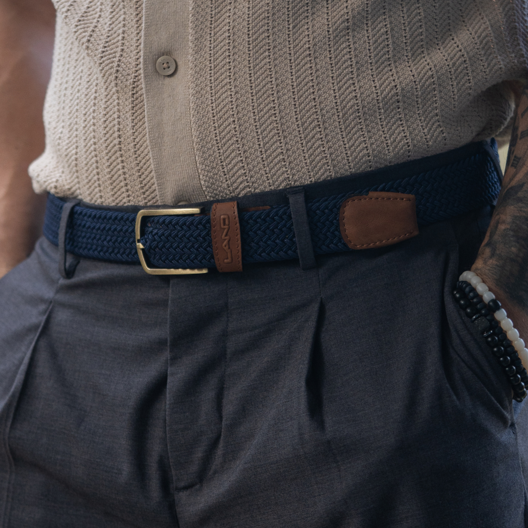 Braided Stretch Belt, Belt | LAND Leather Goods