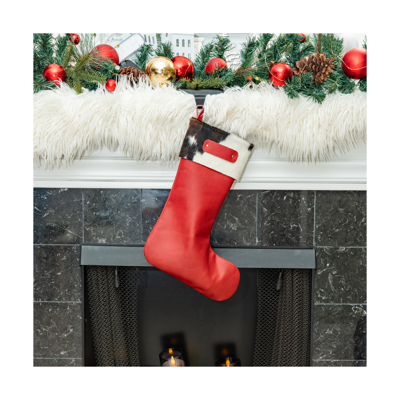 Leather Holiday Stocking, Holiday Stocking | LAND Leather Goods