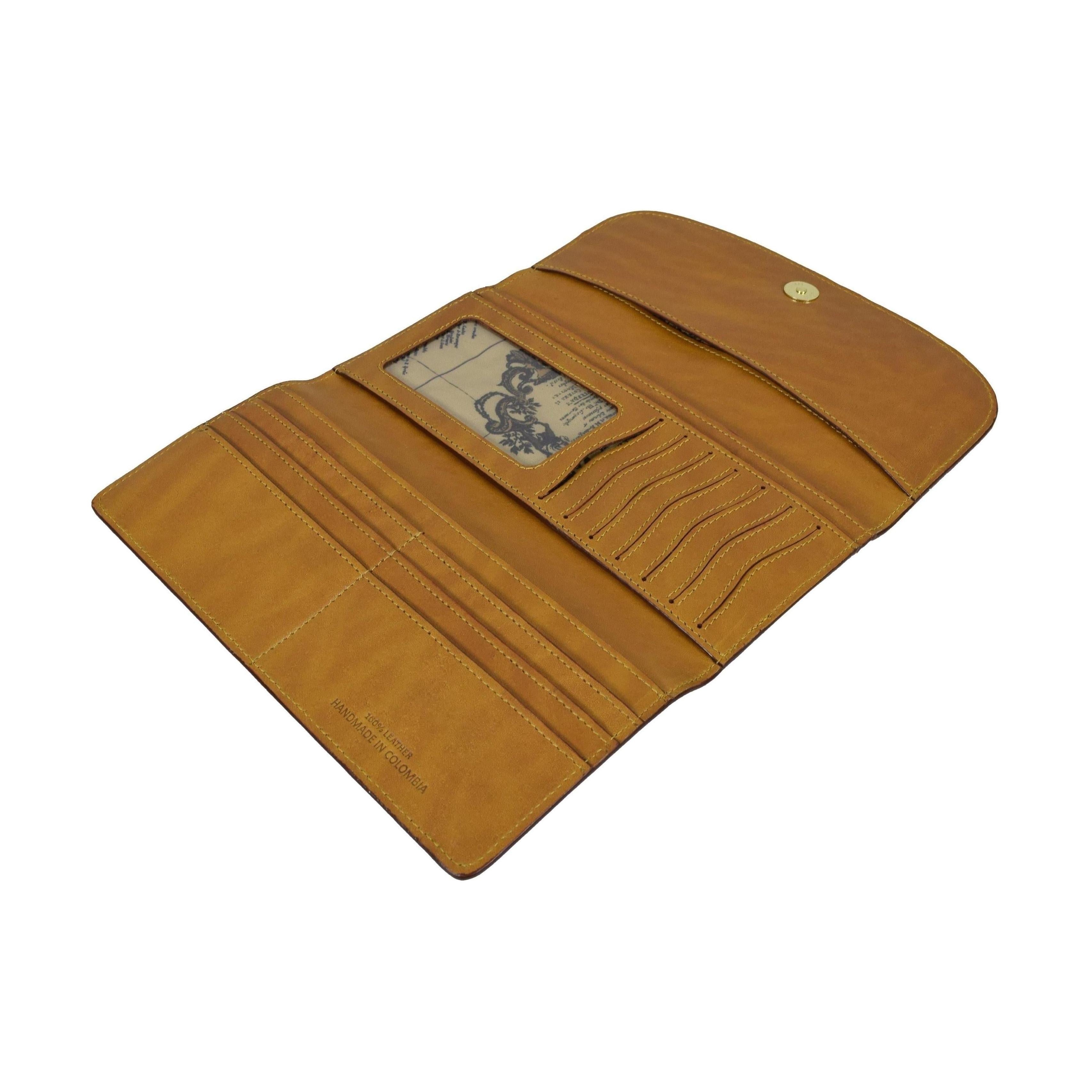 Three Leaf Ladies Wallet, Wallet | LAND Leather Goods