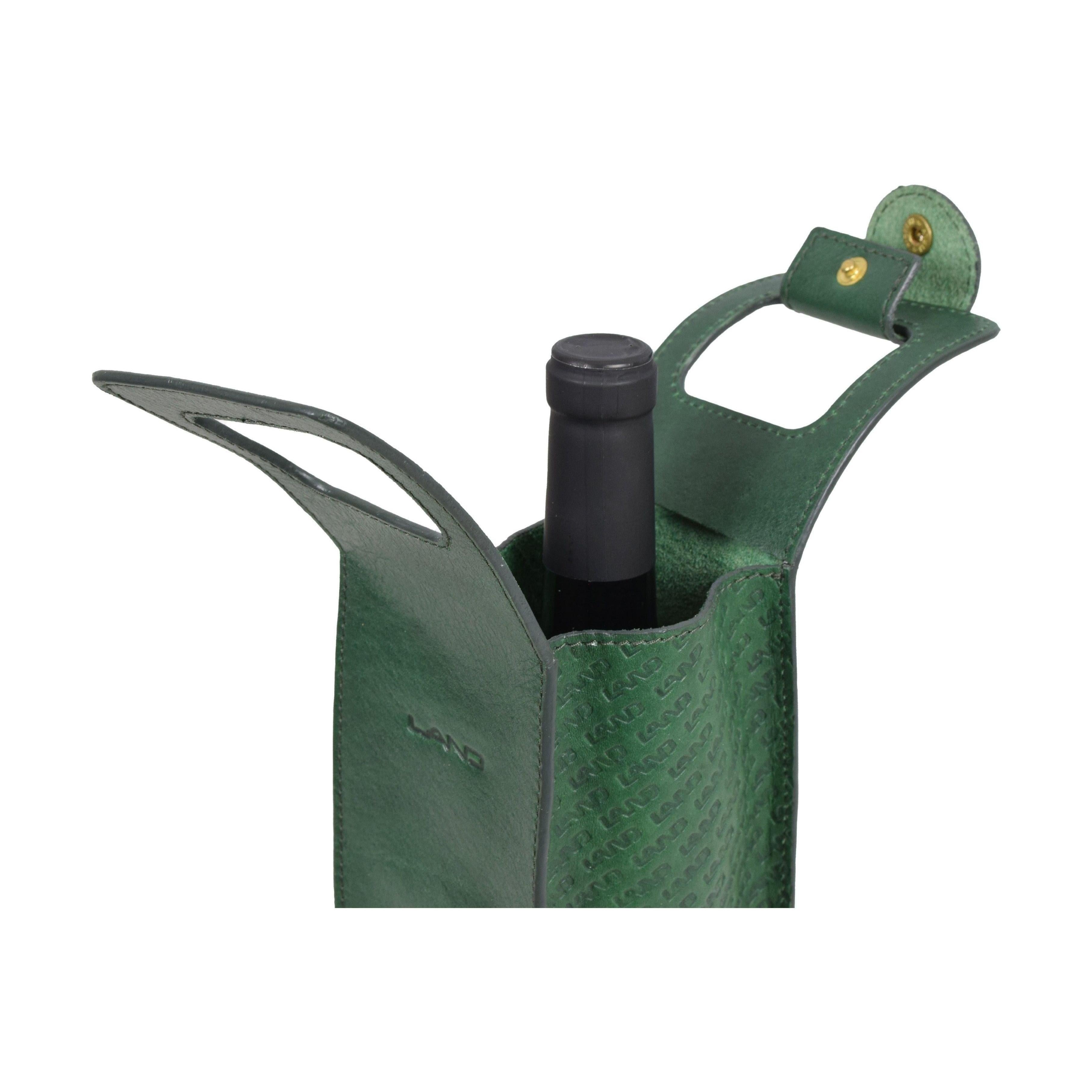 Wine Bottle Tote, Wine Bottle Holder | LAND Leather Goods