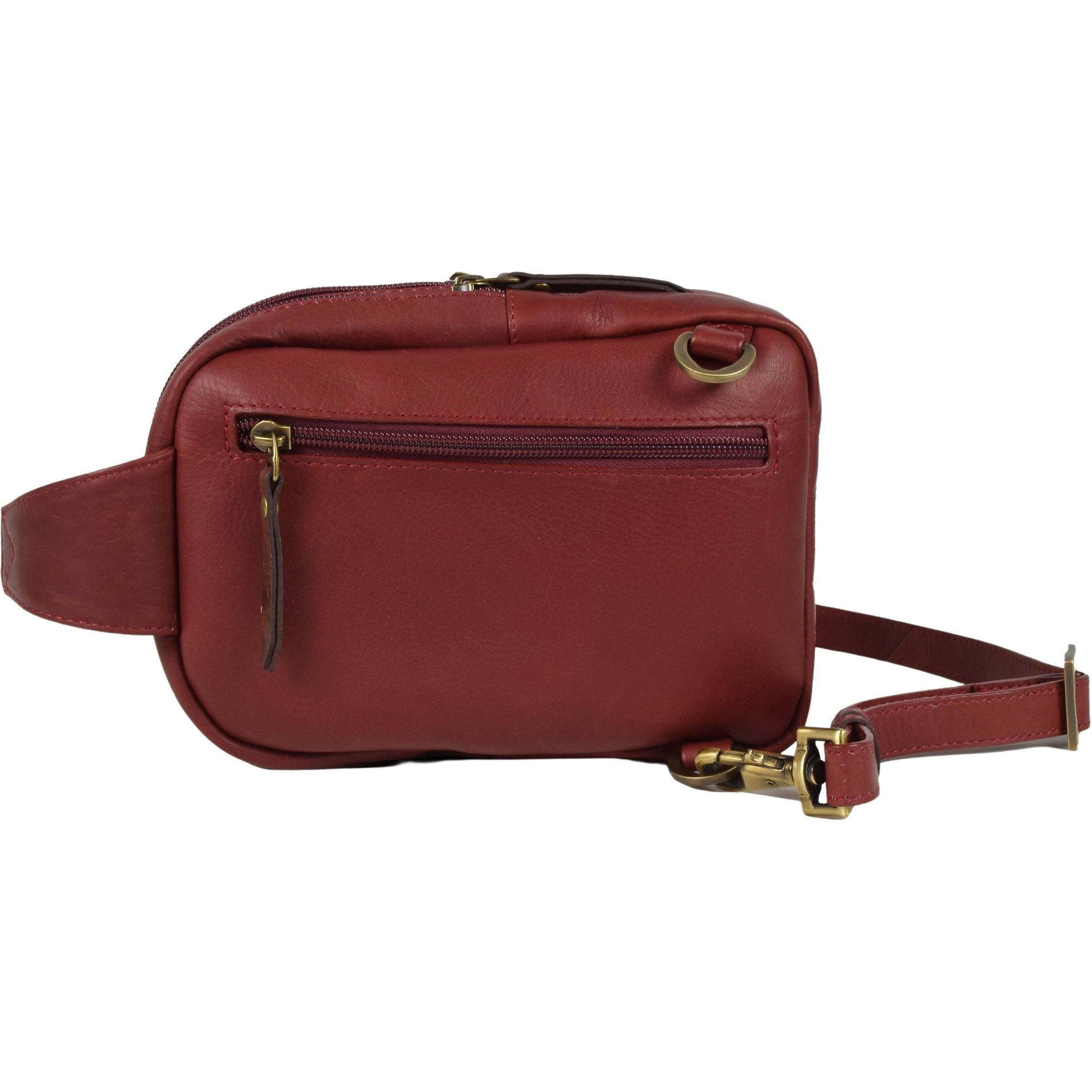 Crossbody Travel Bag (Crimson) – LAND Leather Goods