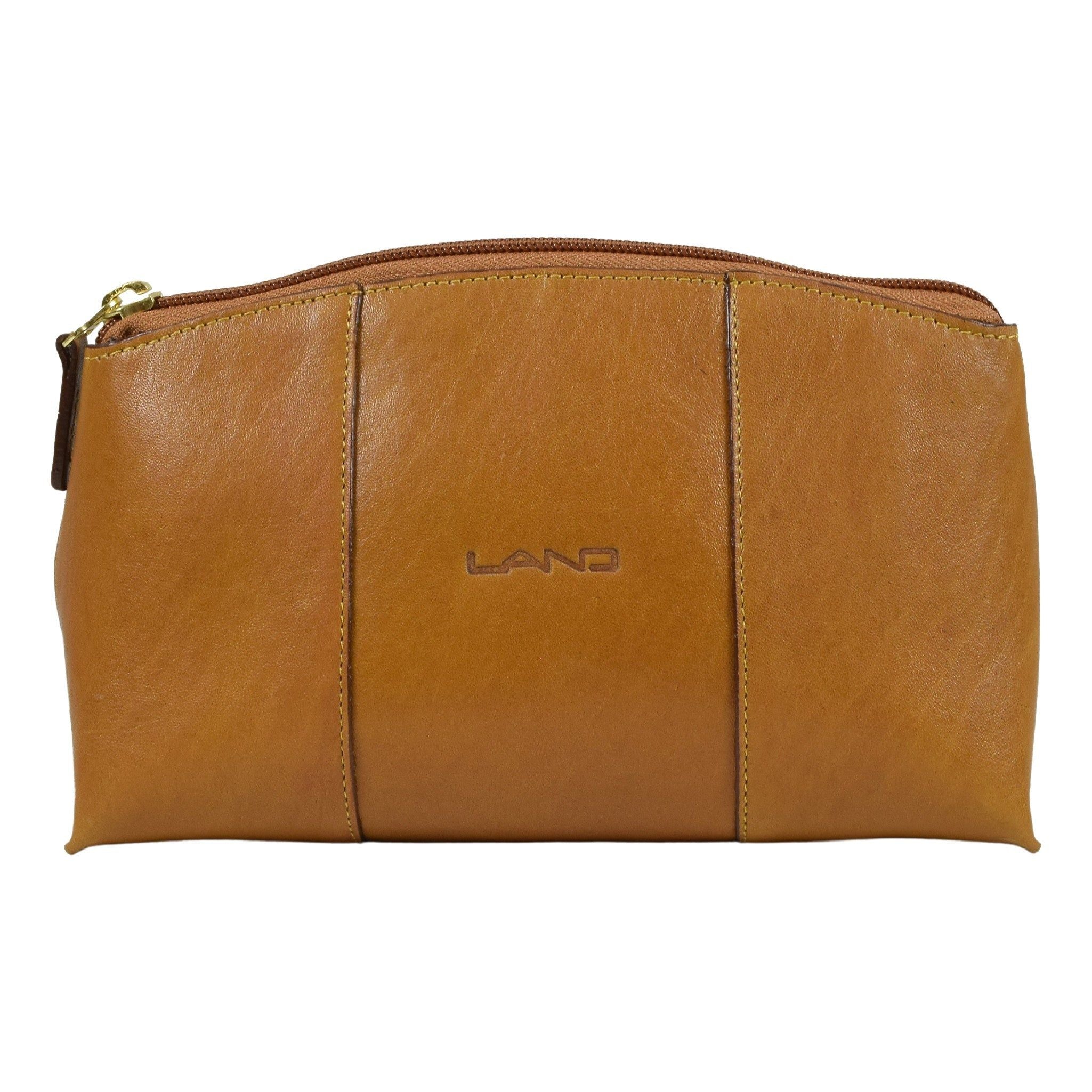 Cosmetic Pouch With Mirror, Cosmetic Pouch | LAND Leather Goods