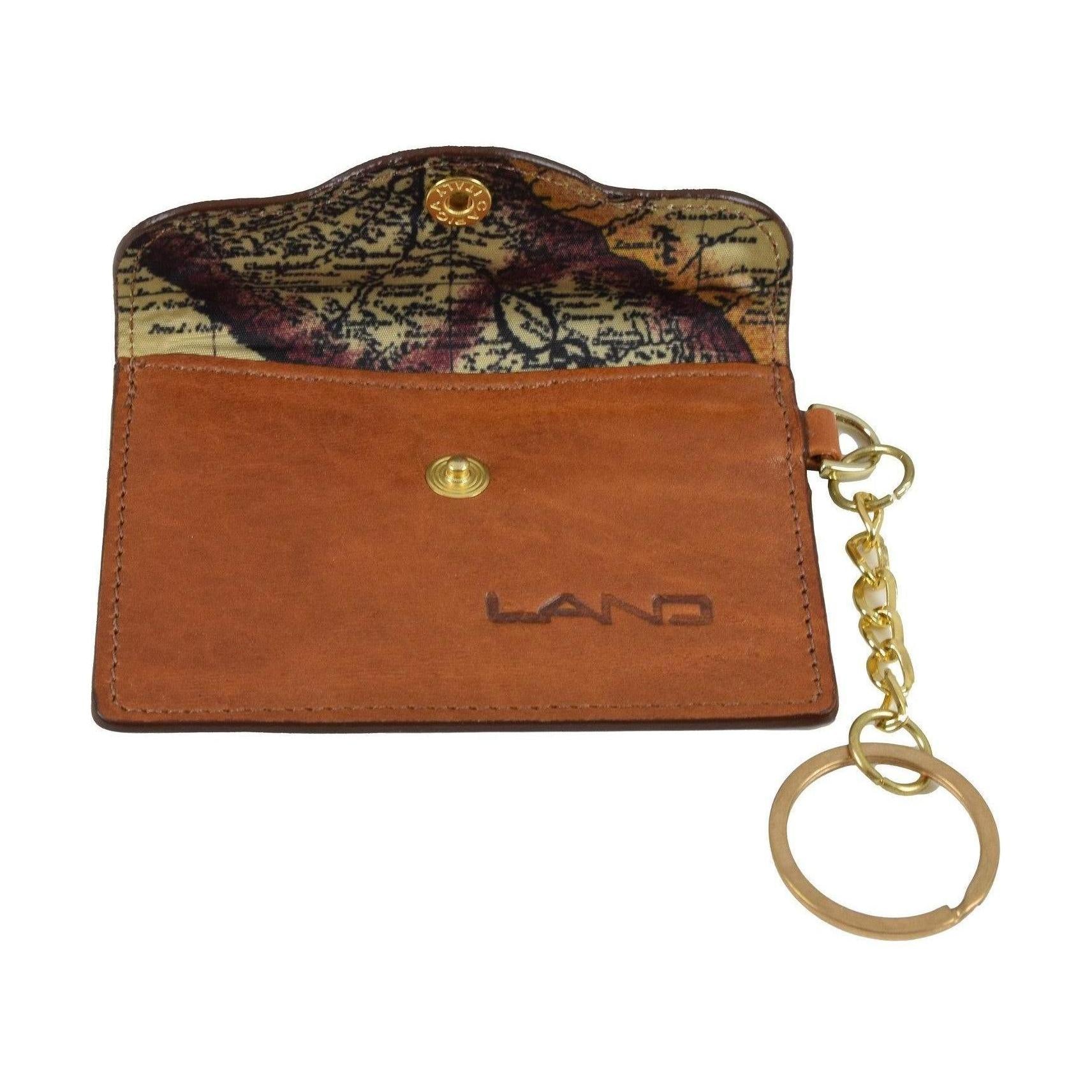 Key Ring Card Holder, Key Ring | LAND Leather Goods