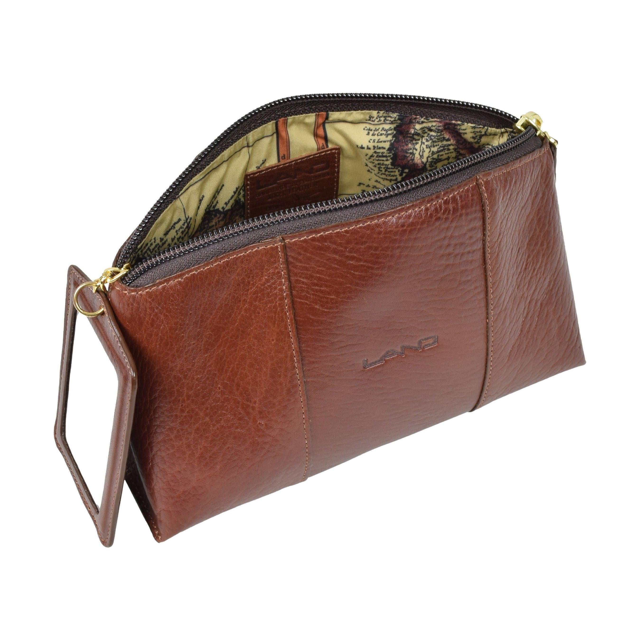 Cosmetic Pouch With Mirror, Cosmetic Pouch | LAND Leather Goods
