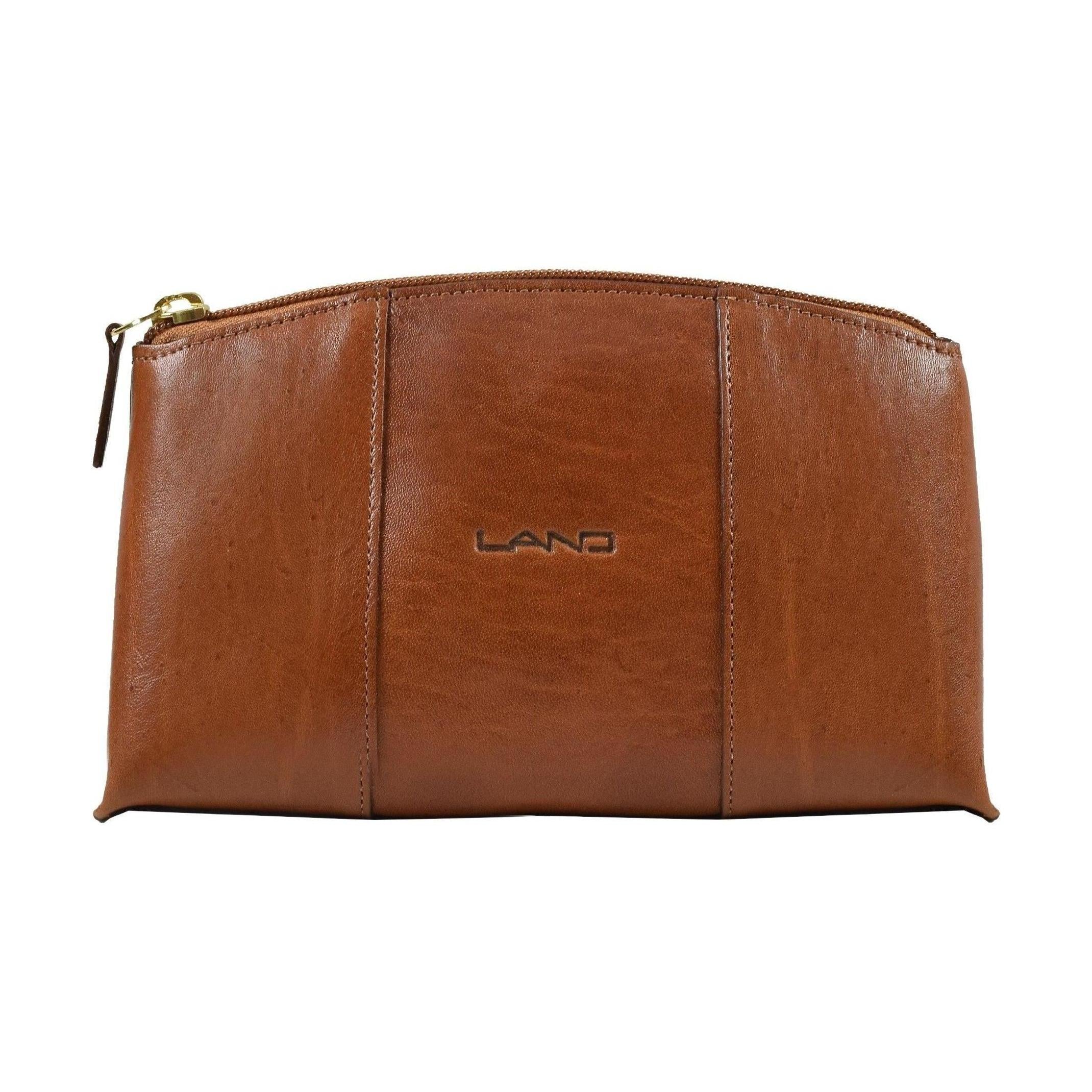 Cosmetic Pouch With Mirror, Cosmetic Pouch | LAND Leather Goods