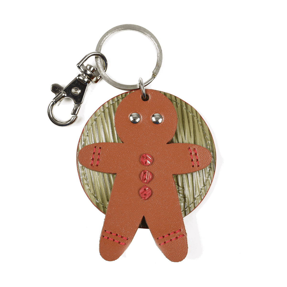 Gingerbread Man Key Ring - LAND Leather Goods