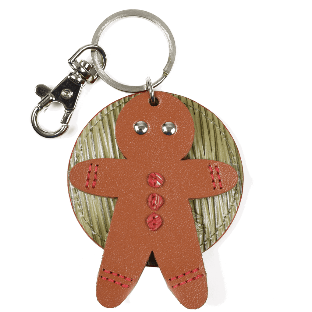 Gingerbread Man Key Ring - LAND Leather Goods