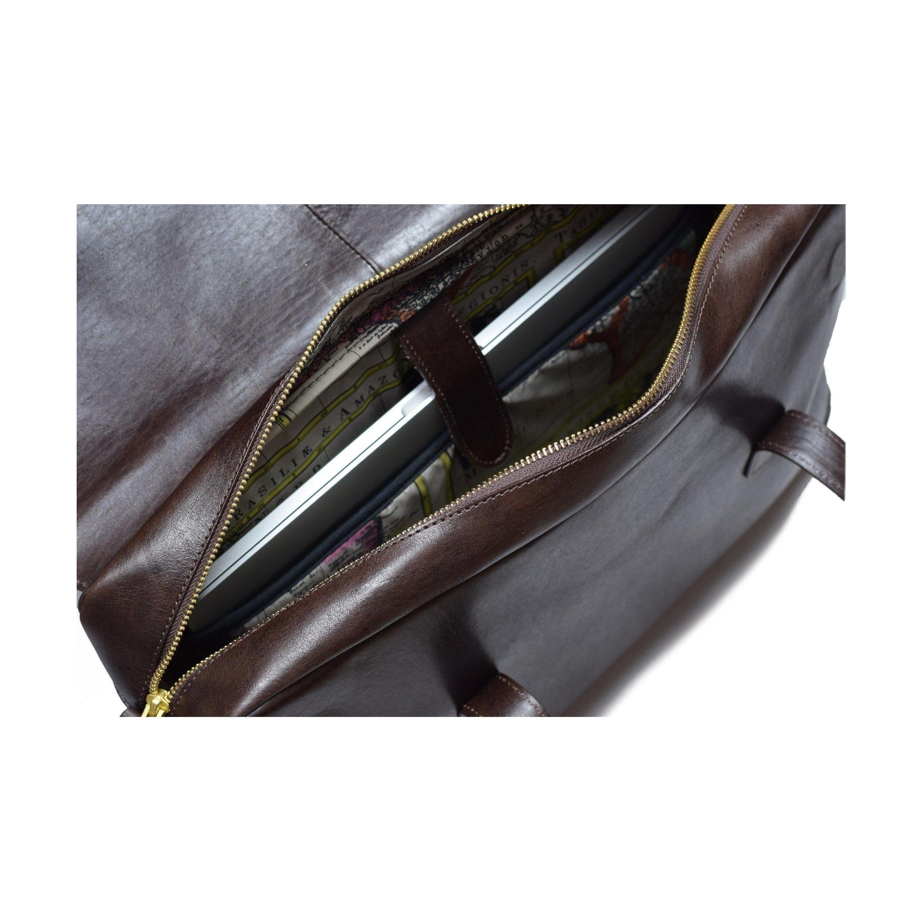Limited Manhattan Flap Brief, Briefcase | LAND Leather