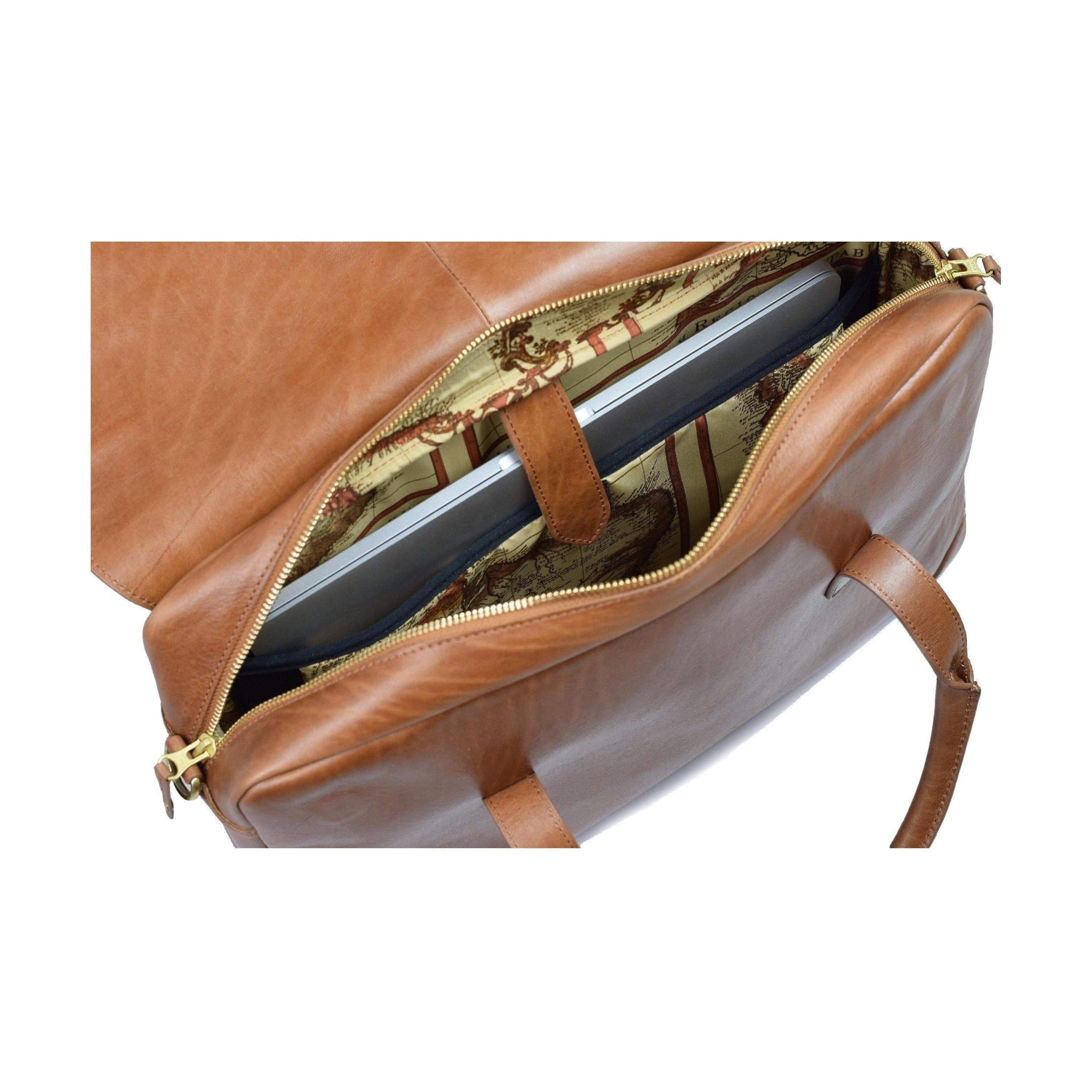 Limited Manhattan Flap Brief, Briefcase | LAND Leather