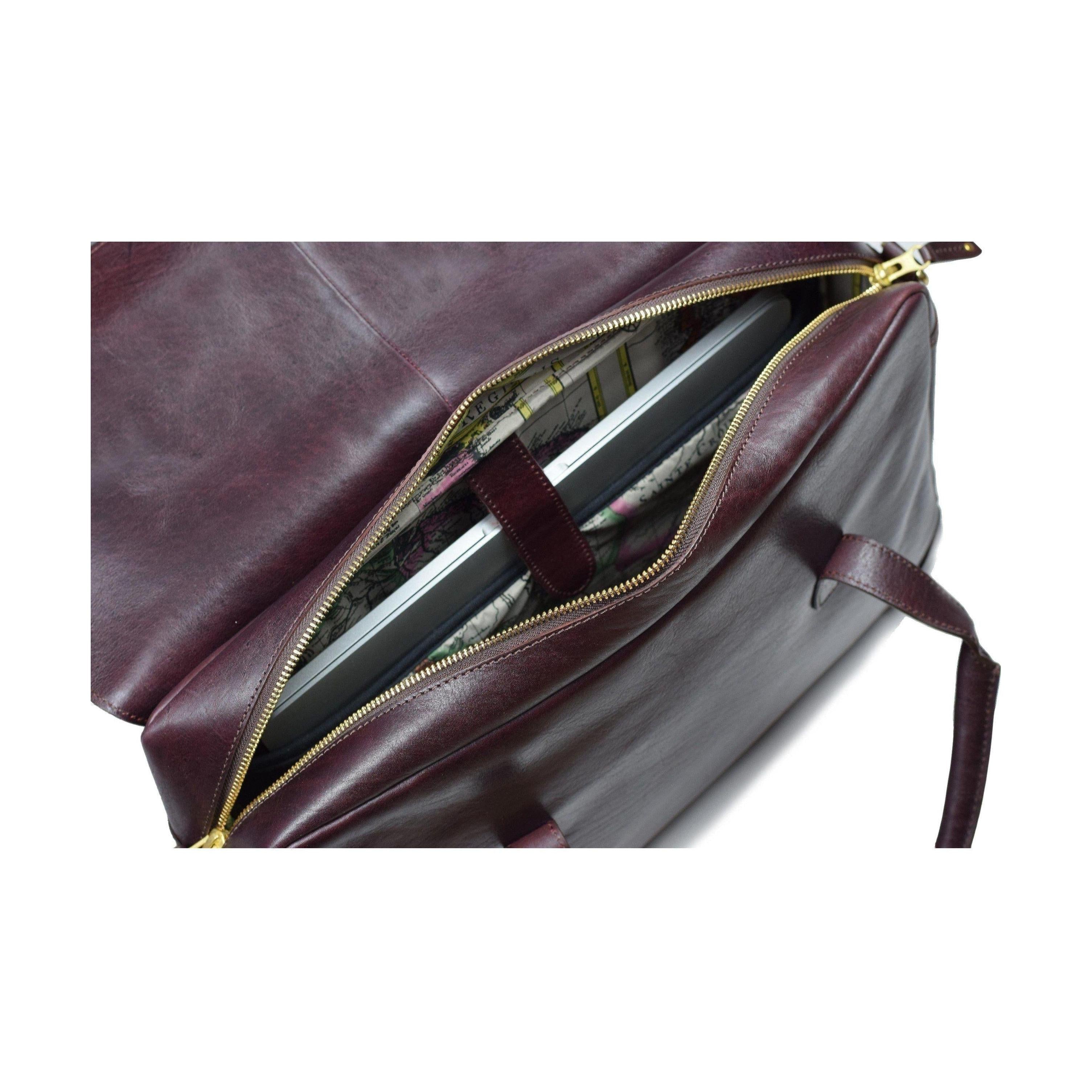 Limited Manhattan Flap Brief, Briefcase | LAND Leather