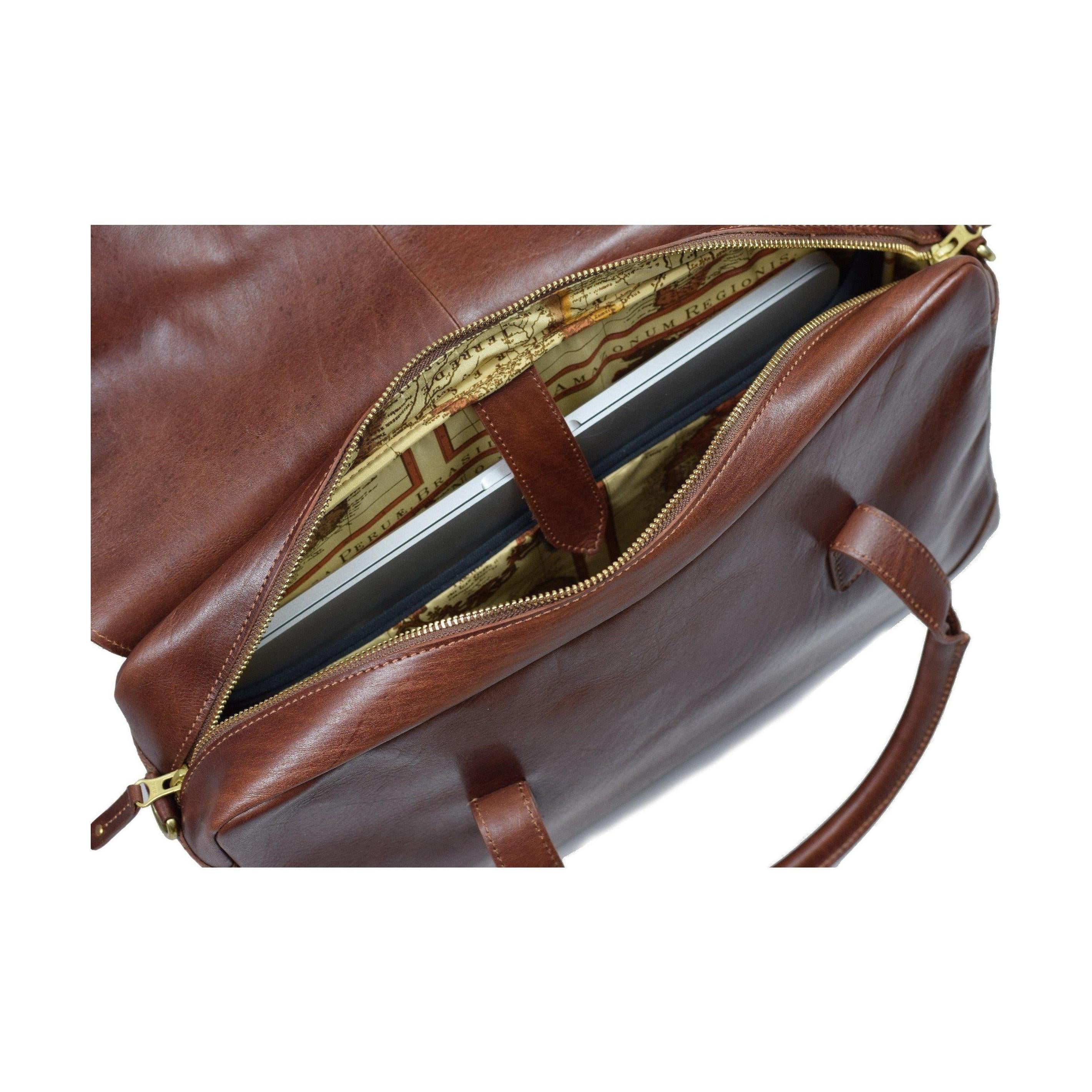 Limited Manhattan Flap Brief, Briefcase | LAND Leather