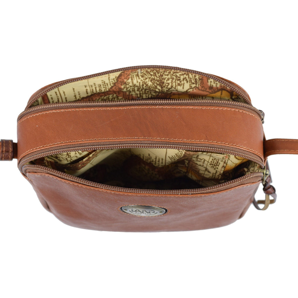 Santa Fe Siena Crossbody, Crossover Bag | LAND Leather