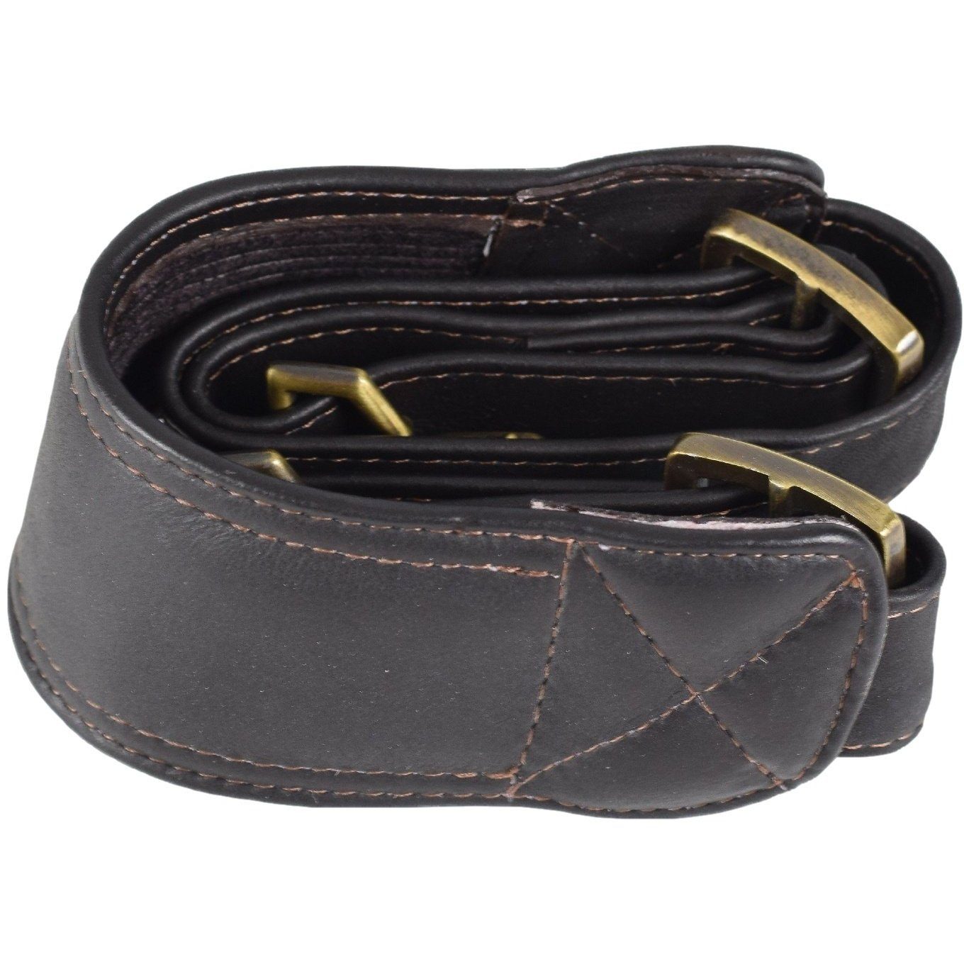 Fixed black leather purse strap made of high quality 5-6 oz leather - Land  & Kamp
