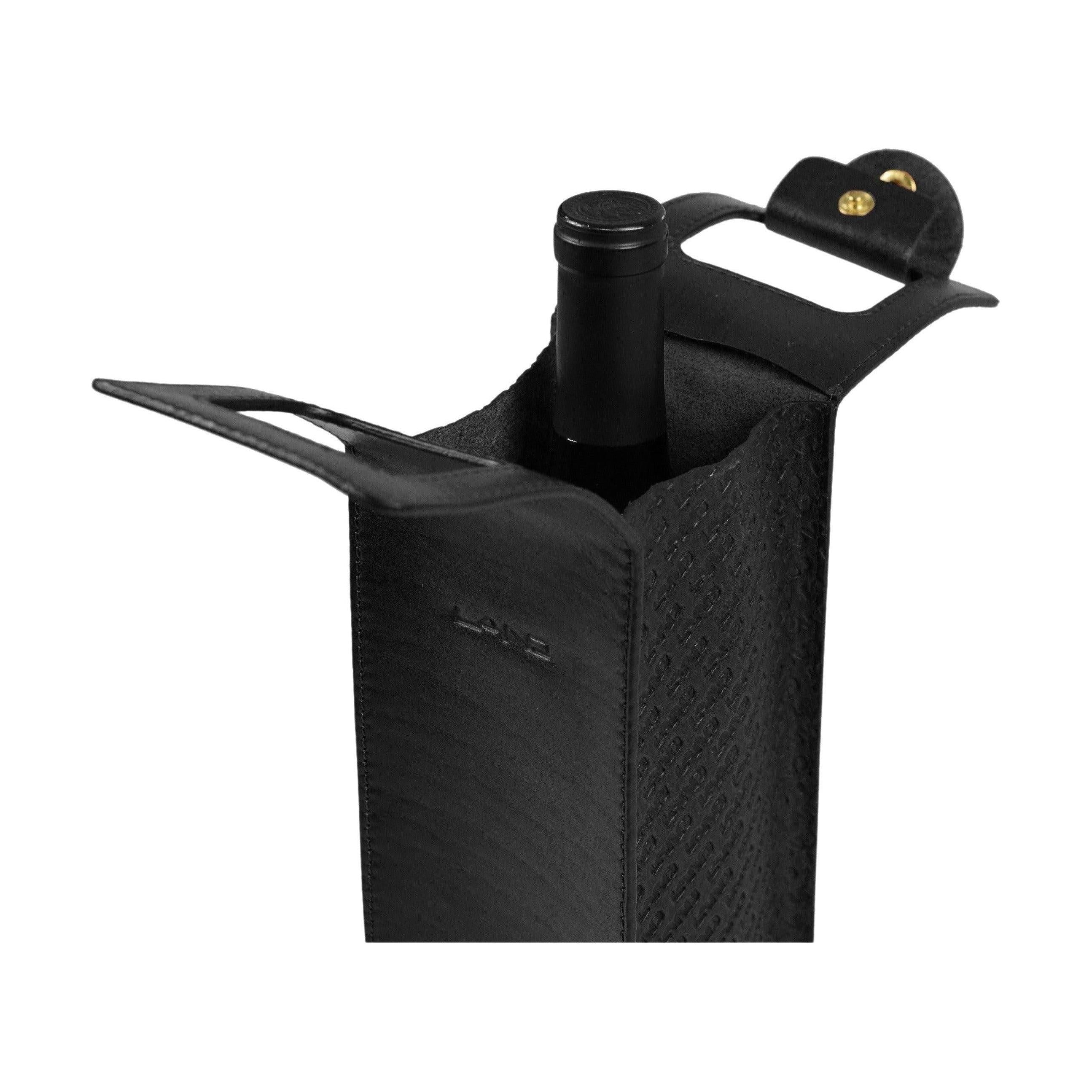 Limited Wine Bottle Tote - LAND Leather Goods