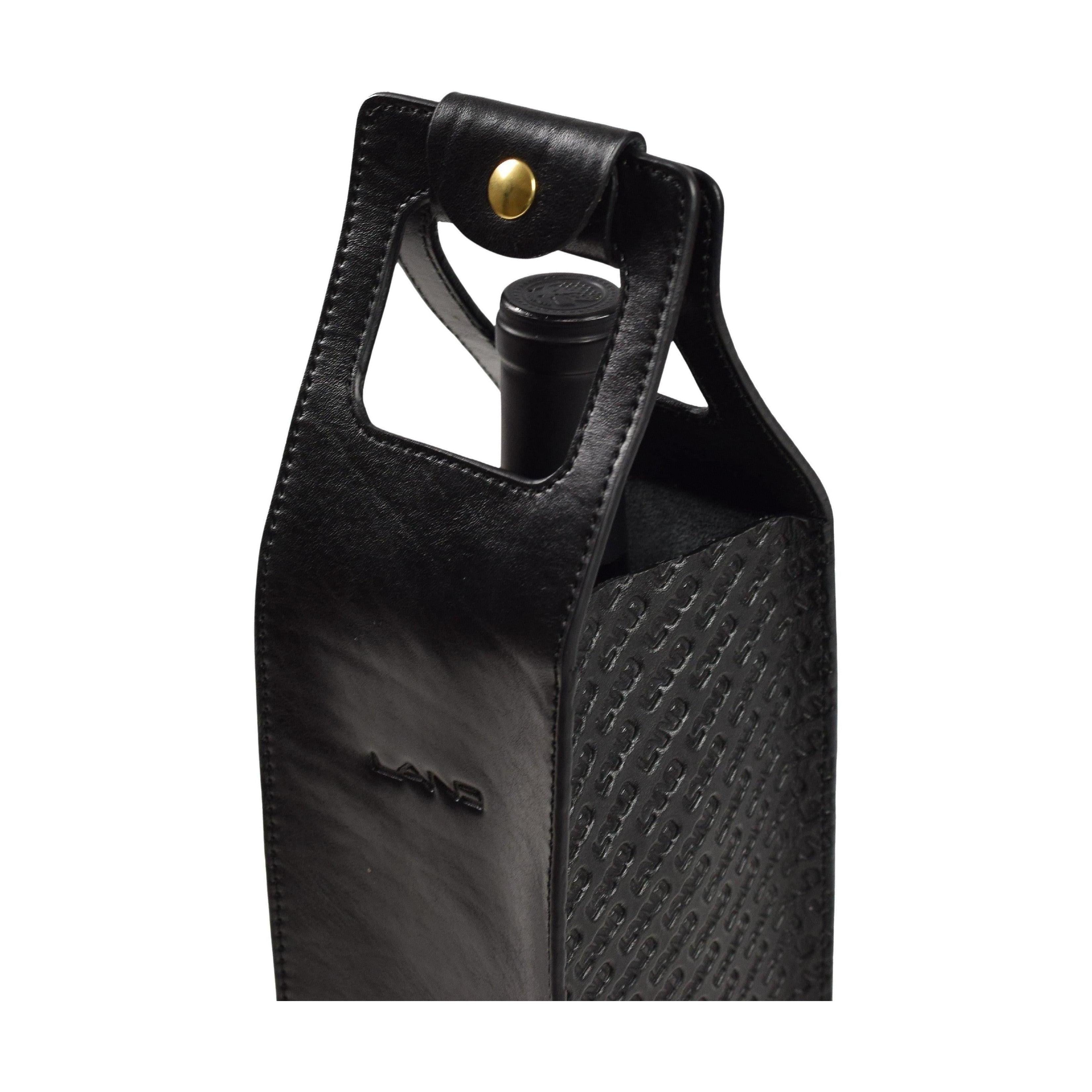 Limited Wine Bottle Tote - LAND Leather Goods
