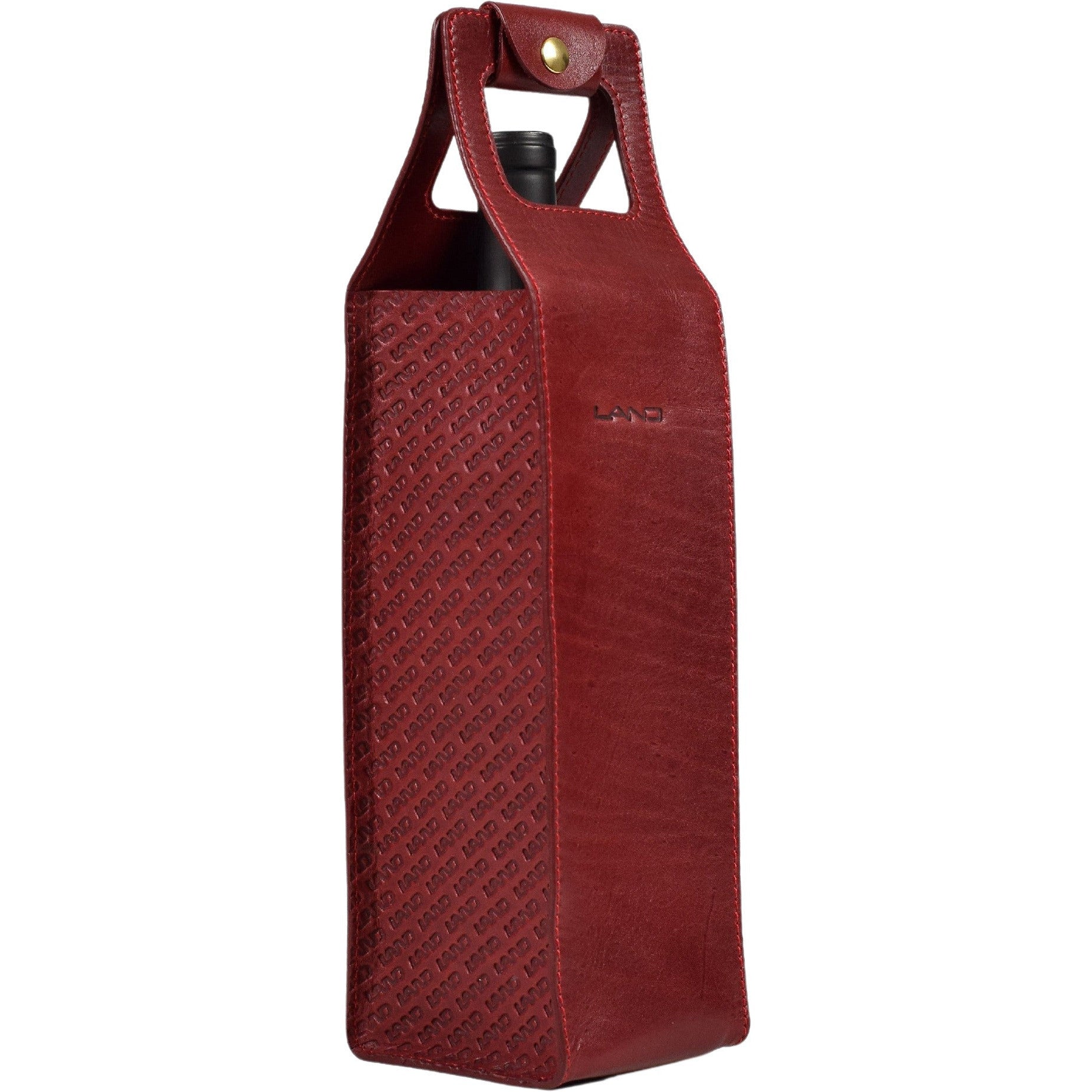 Limited Wine Bottle Tote - LAND Leather Goods