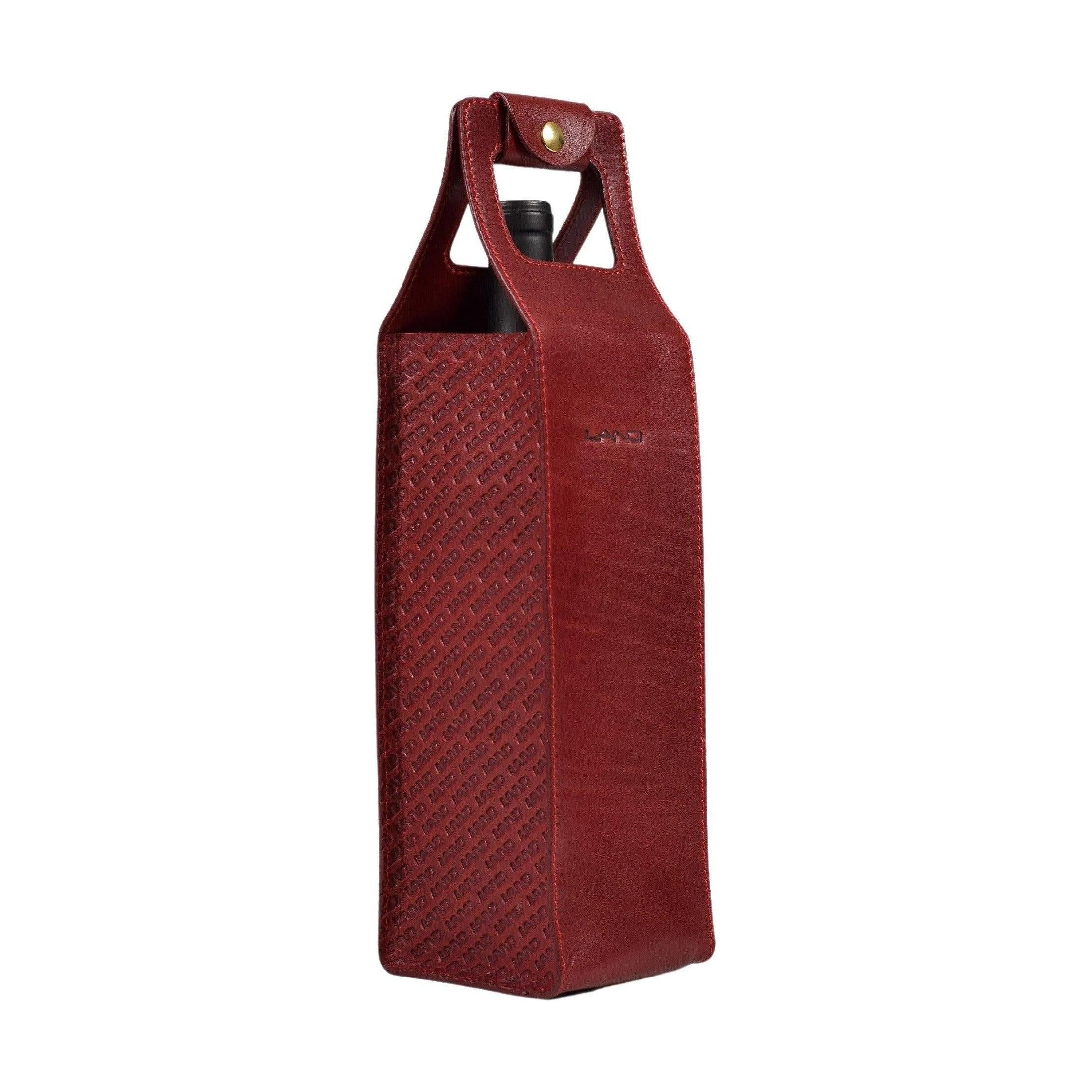 Limited Wine Bottle Tote - LAND Leather Goods