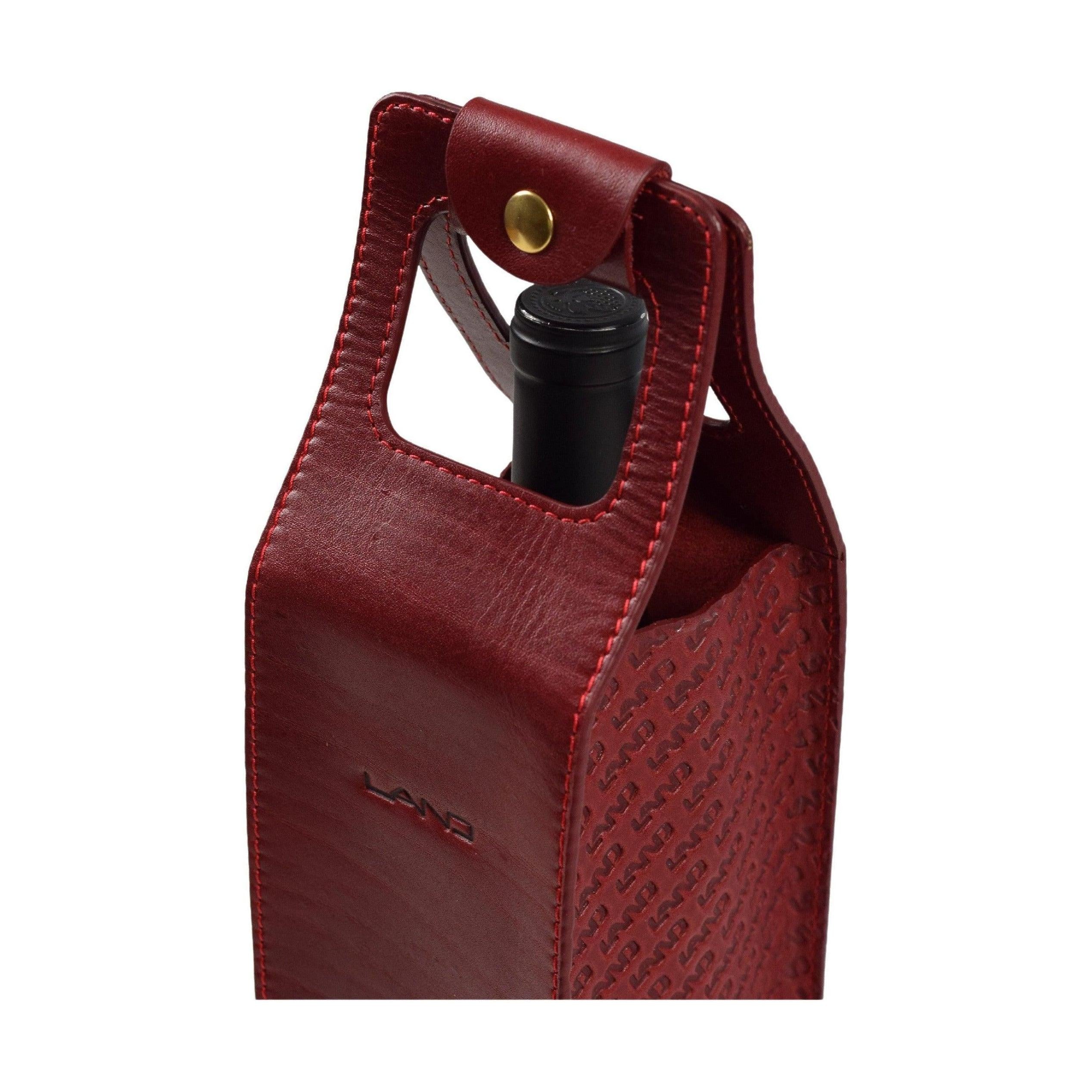 Limited Wine Bottle Tote - LAND Leather Goods