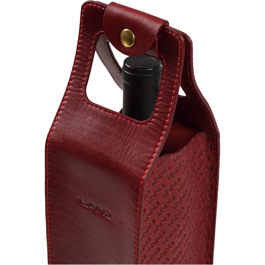 Limited Wine Bottle Tote - LAND Leather Goods