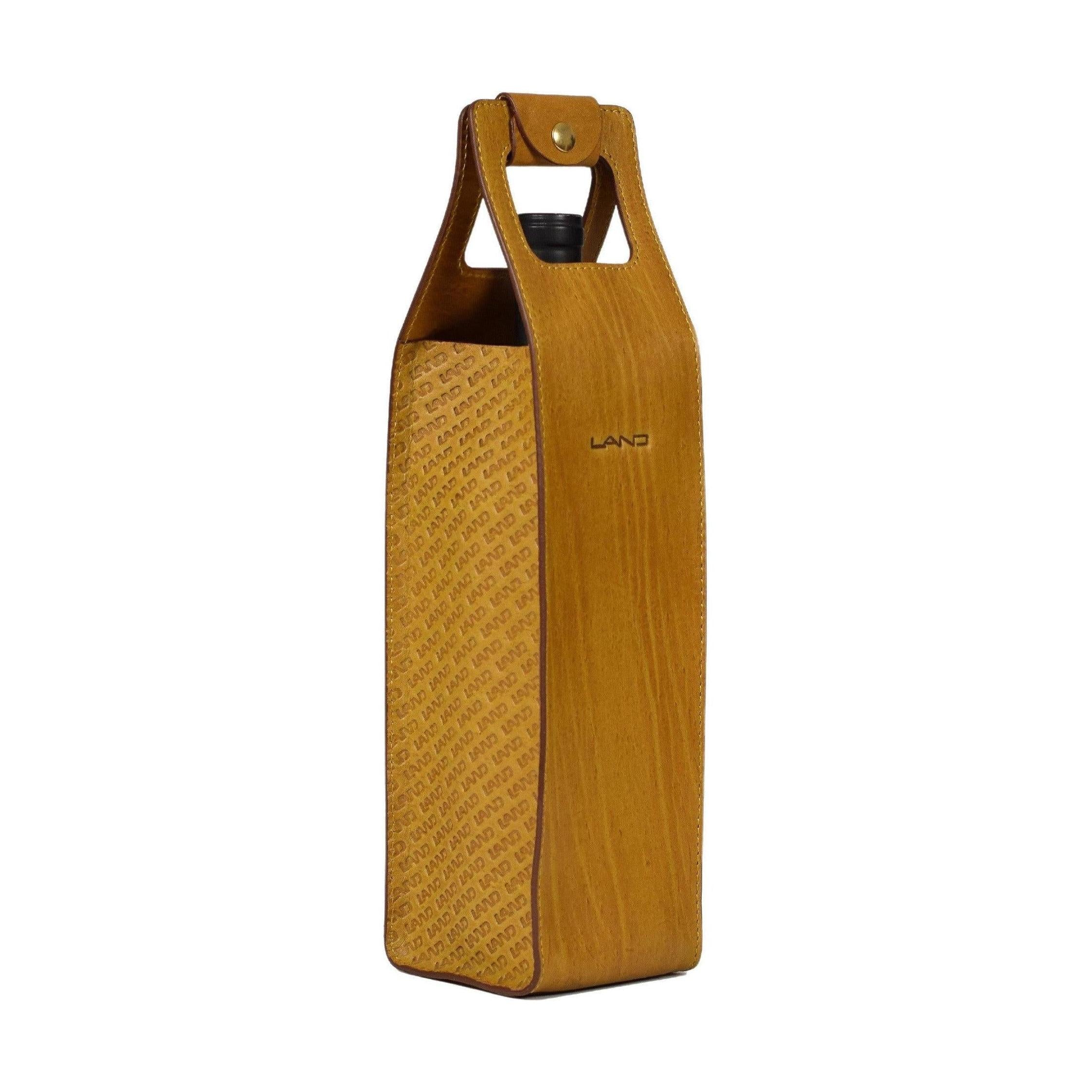 Limited Wine Bottle Tote - LAND Leather Goods